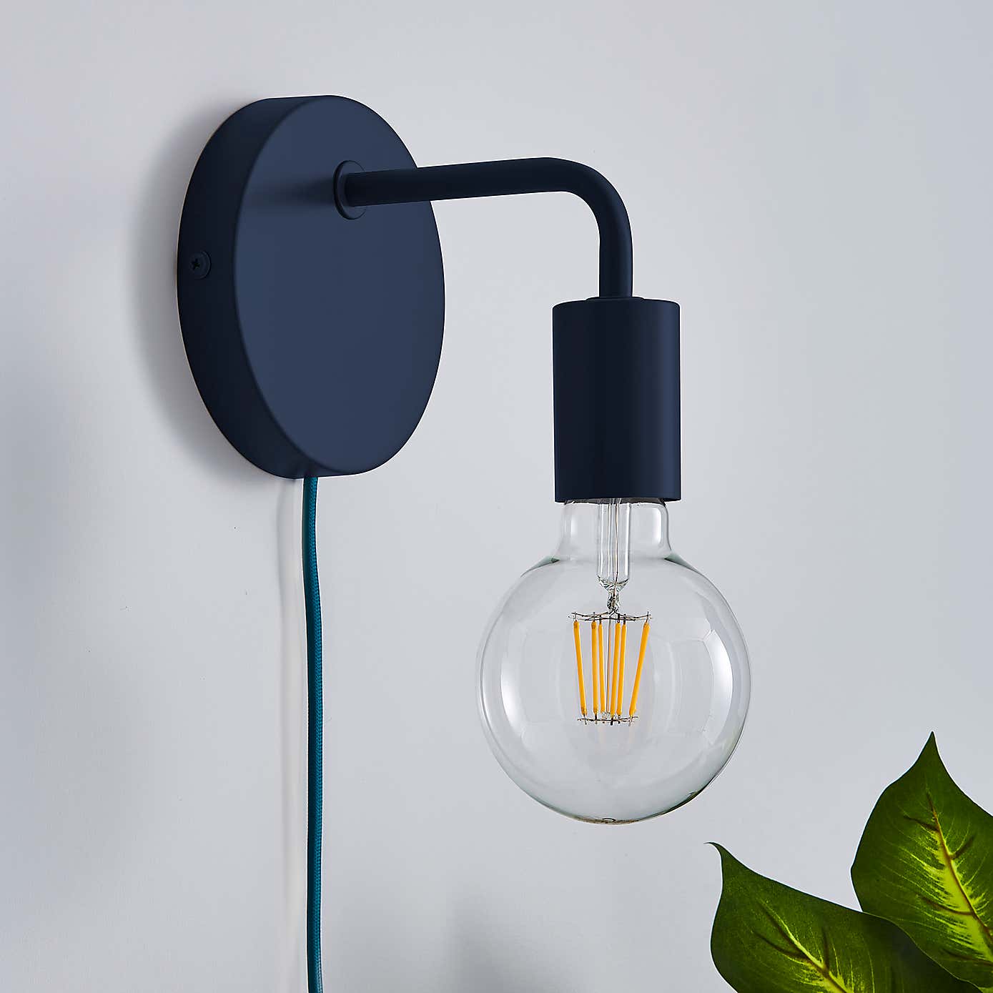Grey Koppla Plug-in Wall Light