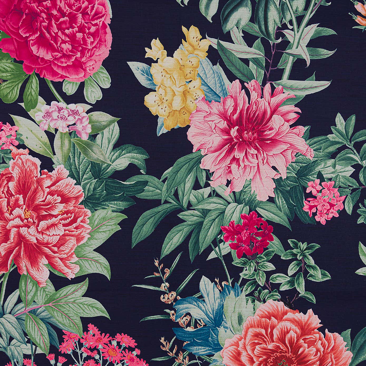 Peony Floral Blackout Roller Blind