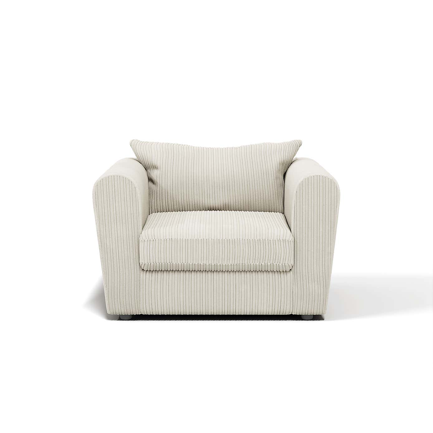 Blake Curved Arm Jumbo Cord Snuggle Chair