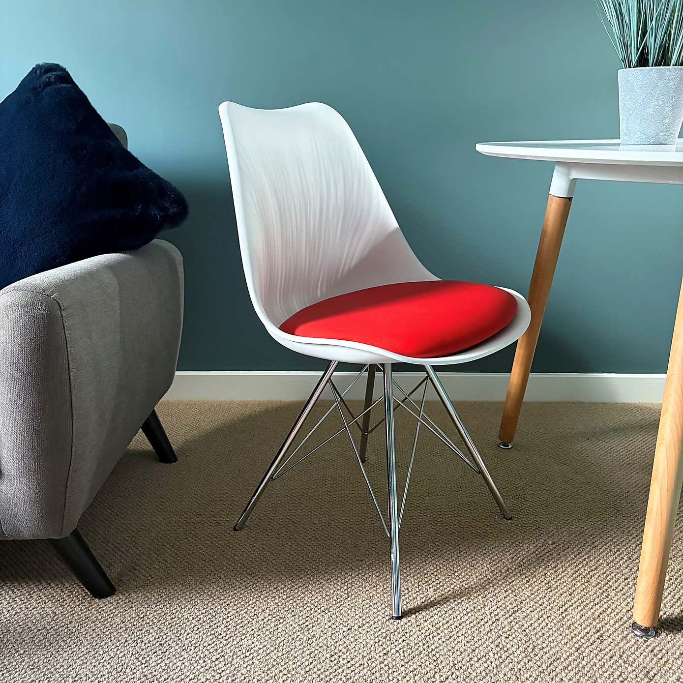 Fusion Living Soho White Plastic Dining Chair