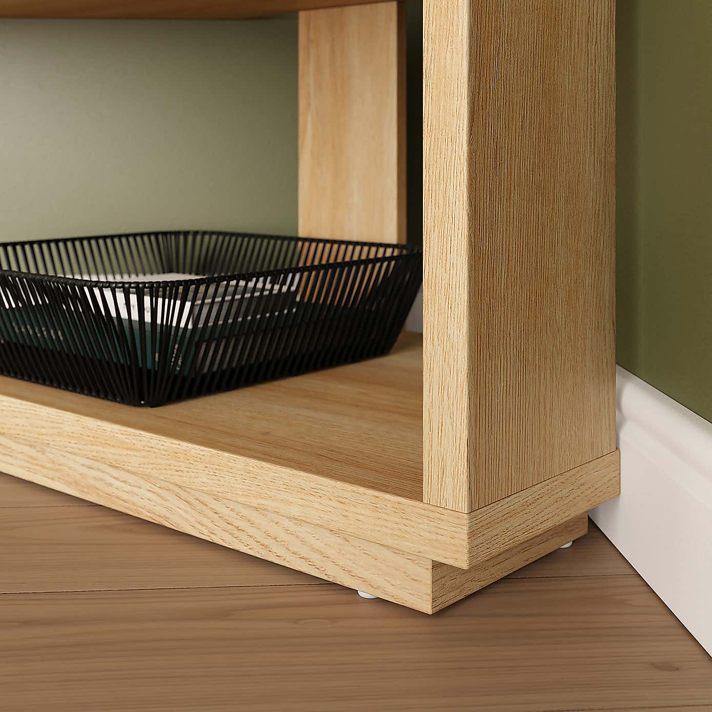 Hardy Corner Bookcase, Oak Effect