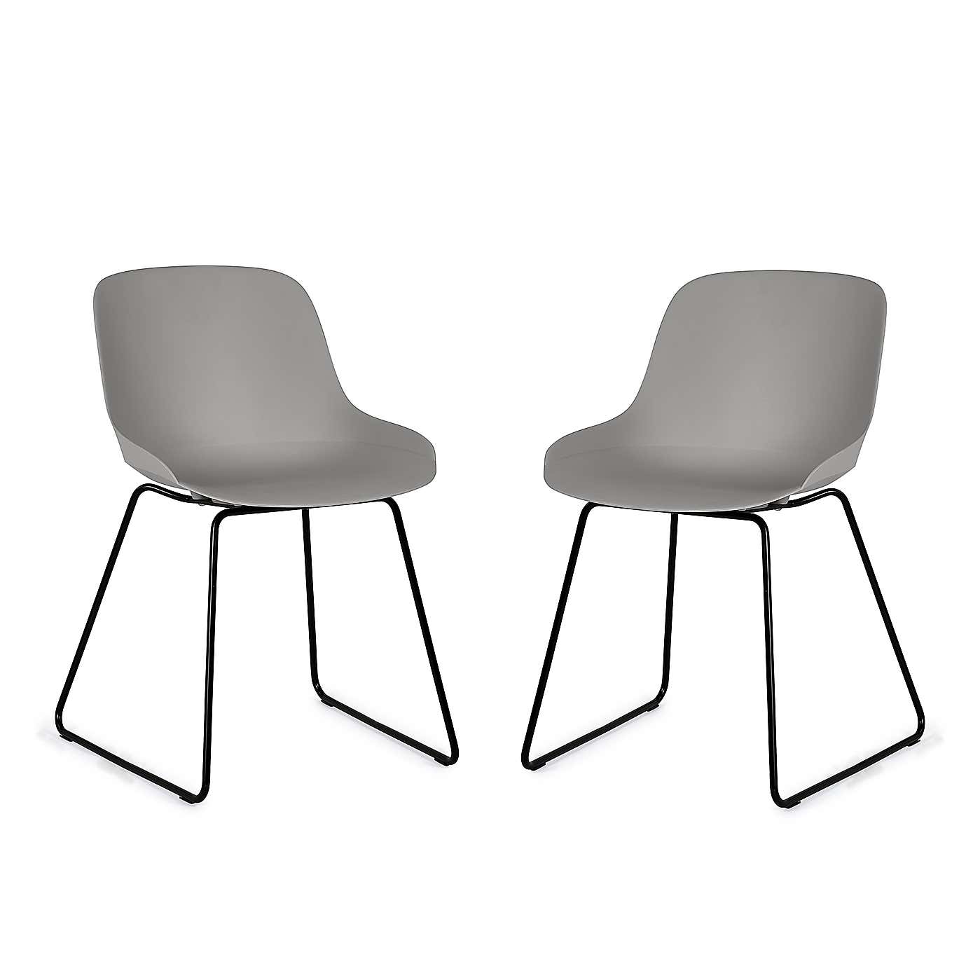 Rocco Set Of 2 Dining Chairs, Metal