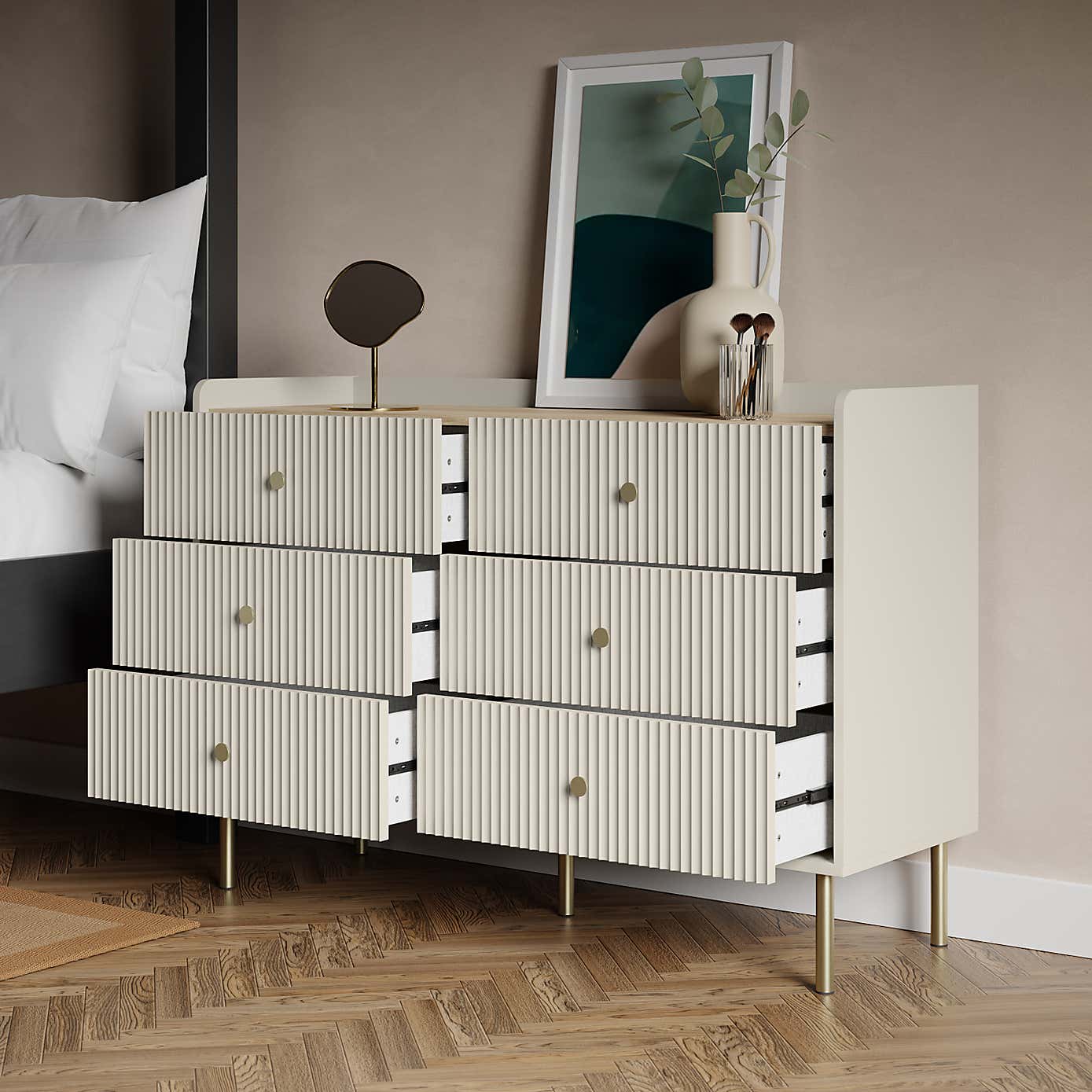 Georgi Wide 6 Drawer Chest