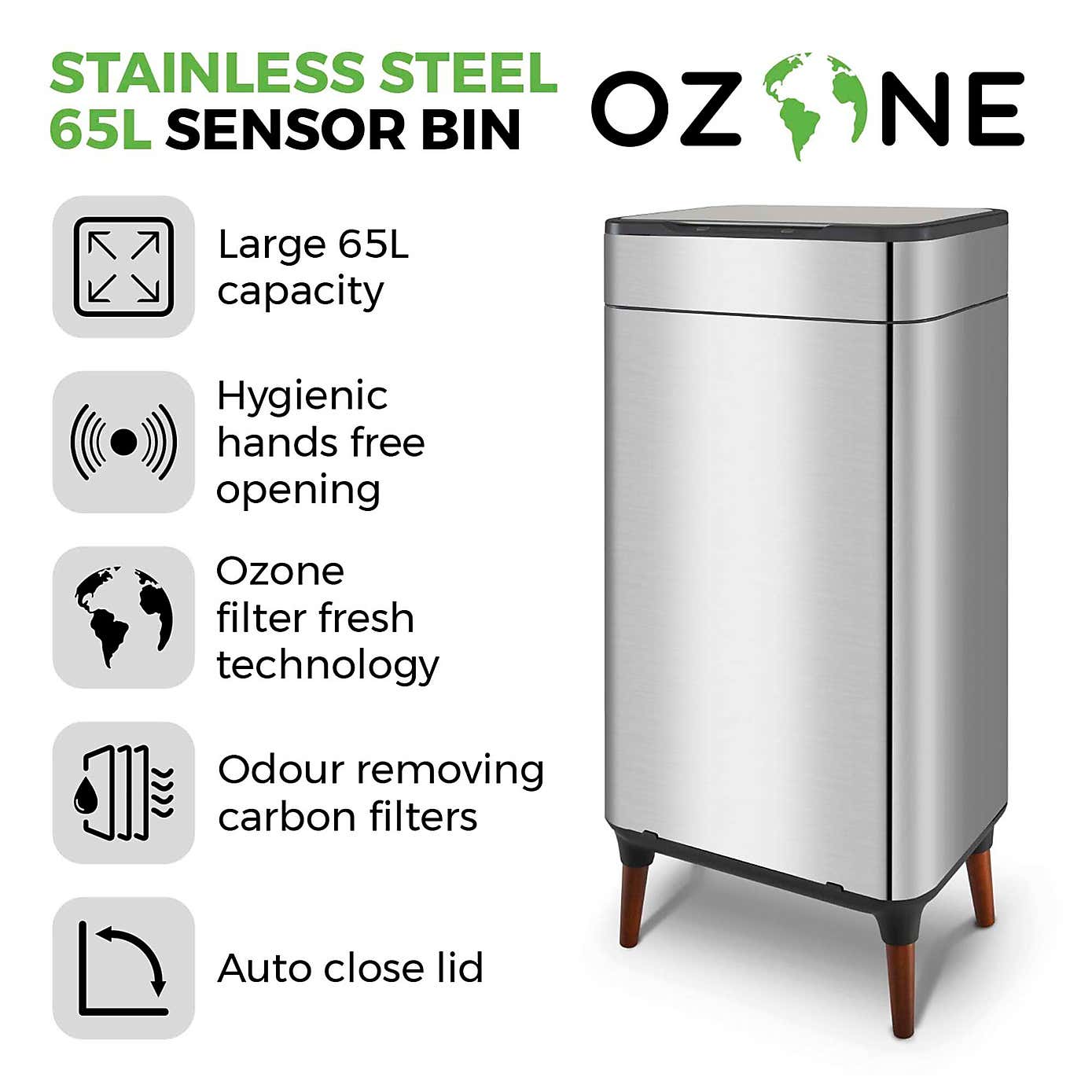 Tower 65L Ozone Sensor Bin