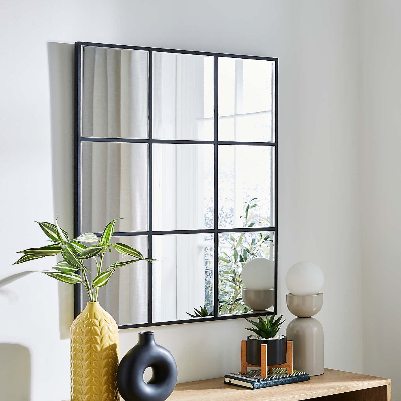 Apartment Window Square Wall Mirror