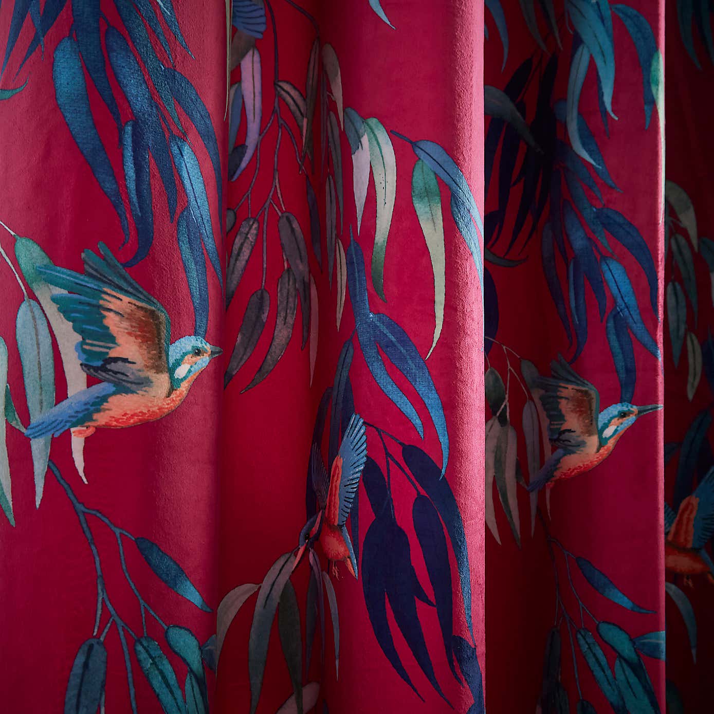 Natural History Museum Kingfisher Eyelet Curtains