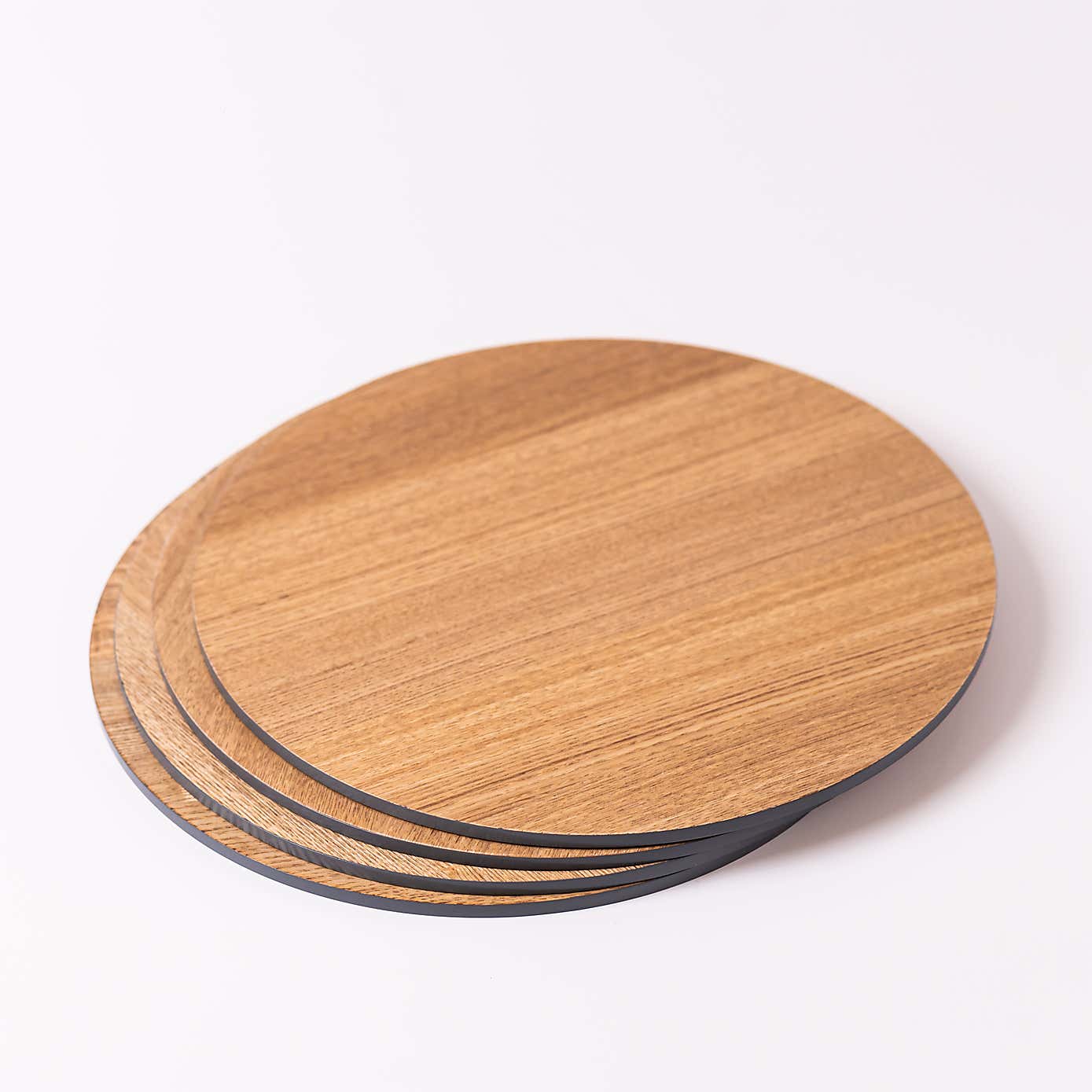 Maddox Pack of 4 Round Charcoal Placemats