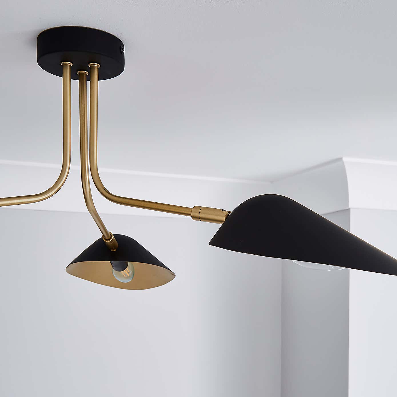 Savona 3 Light Ceiling Fitting Black