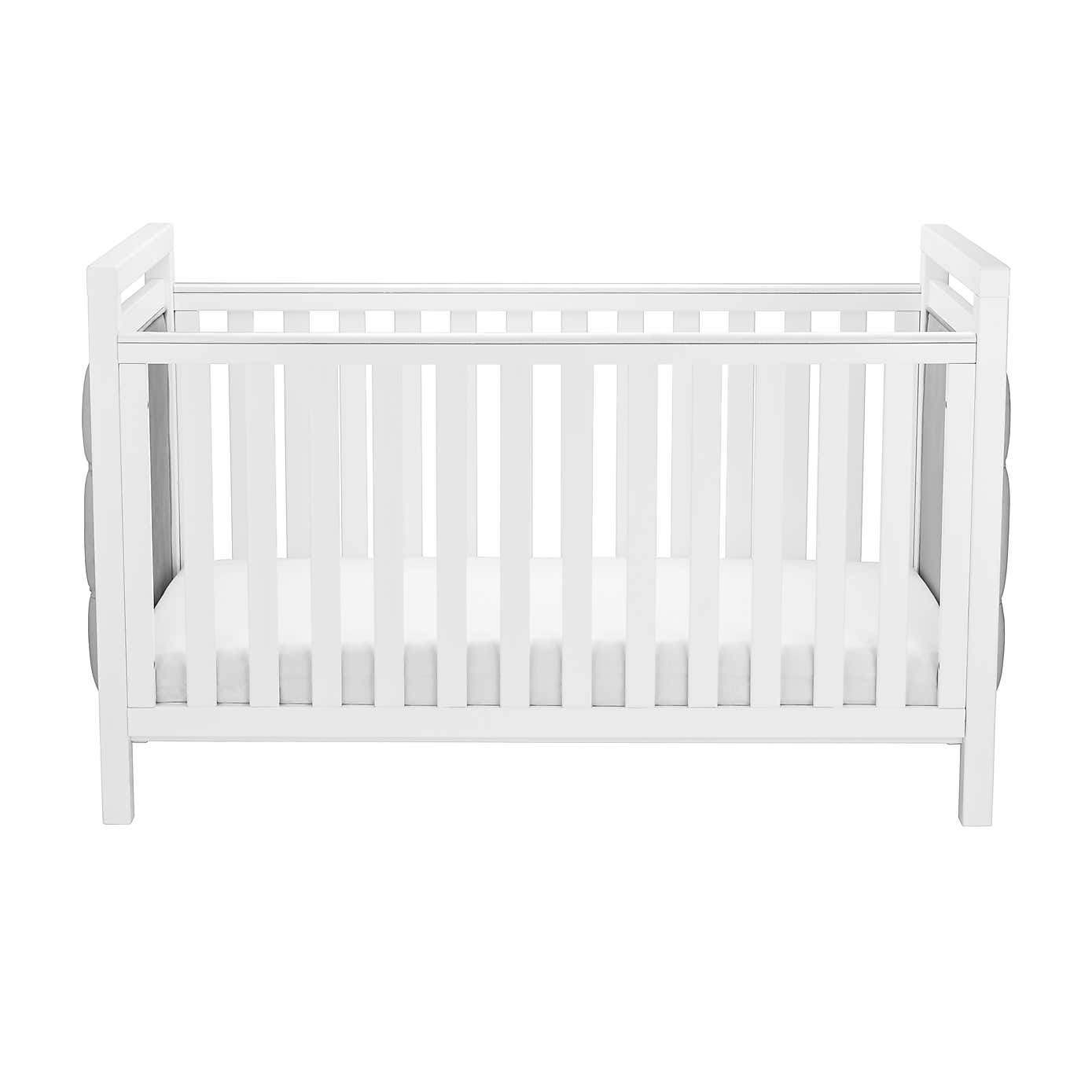 Babymore Velvet Deluxe Cot Bed, White