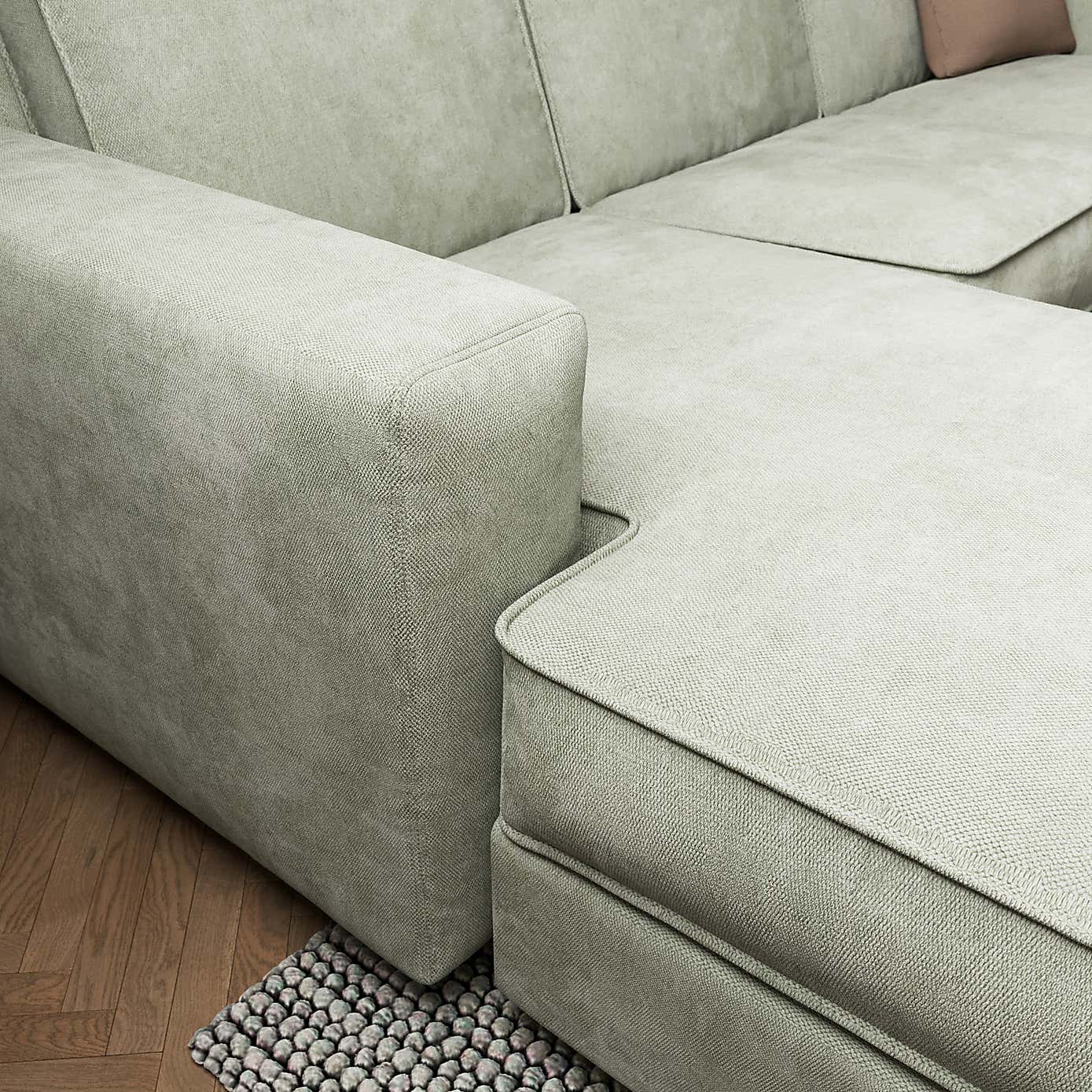 Claude Soft Tonal Chenille Corner Chaise Sofa