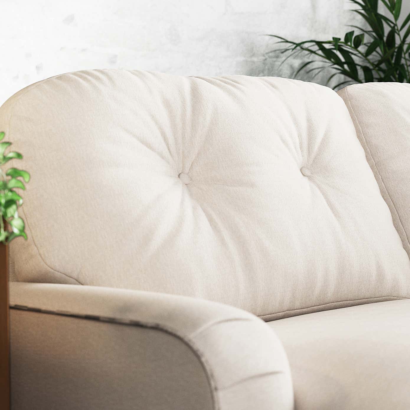 Martha Slub Faux Linen Corner Chaise Sofa