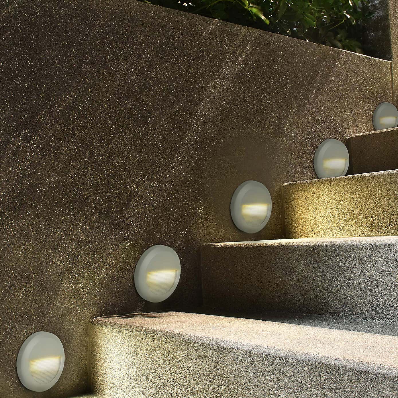 Set of 4 V-TAC 2W Indoor Outdoor Round Step Lights