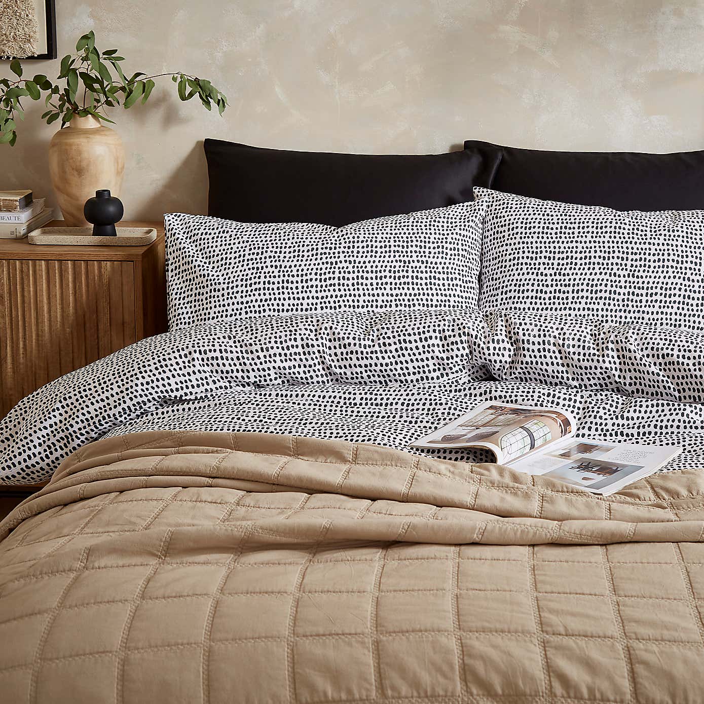 Artisan Spot Polycotton Duvet Cover and Pillowcase Set