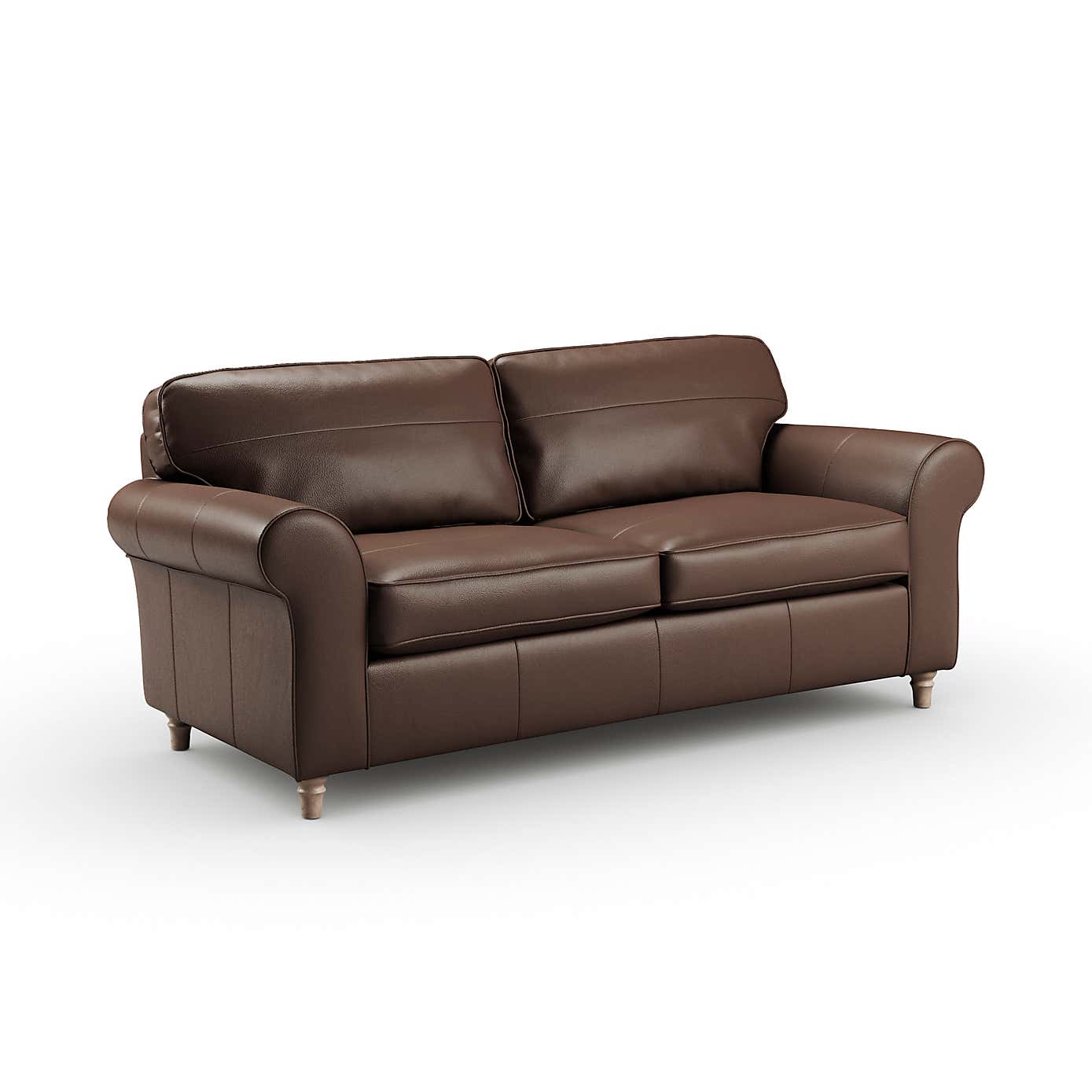 Flori Classic Leather 3 Seater Sofa