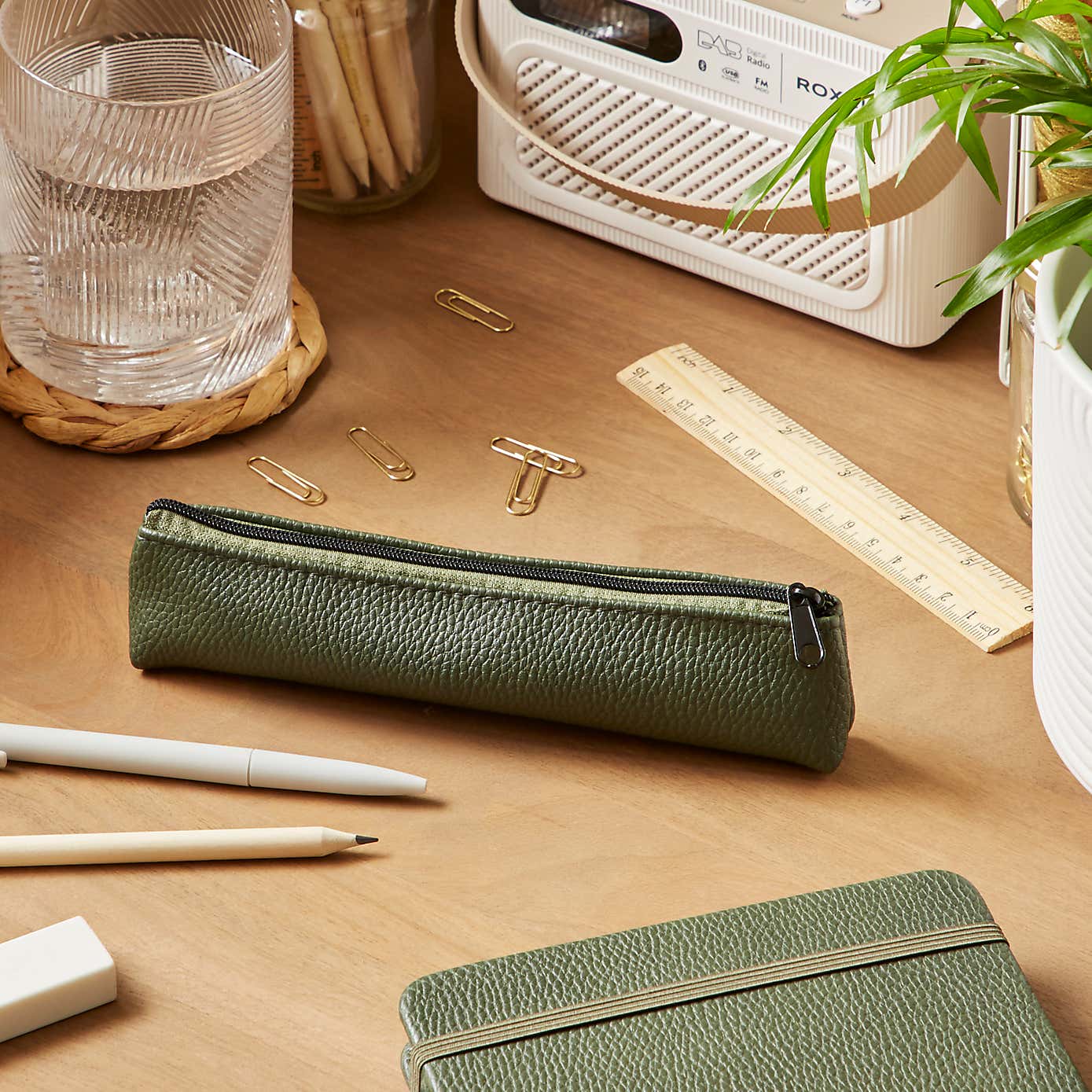 Waters Noble Premium Faux Leather Pencil Case