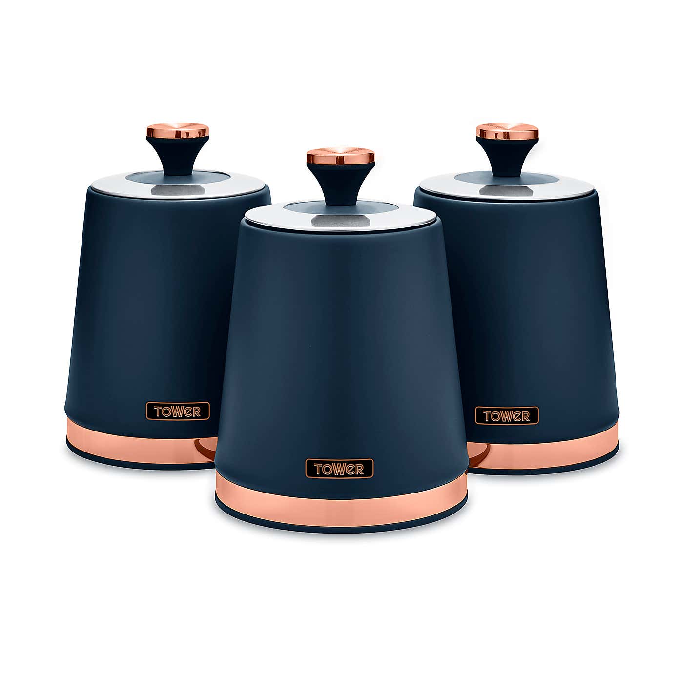 Tower Set of 3 Cavaletto Canisters