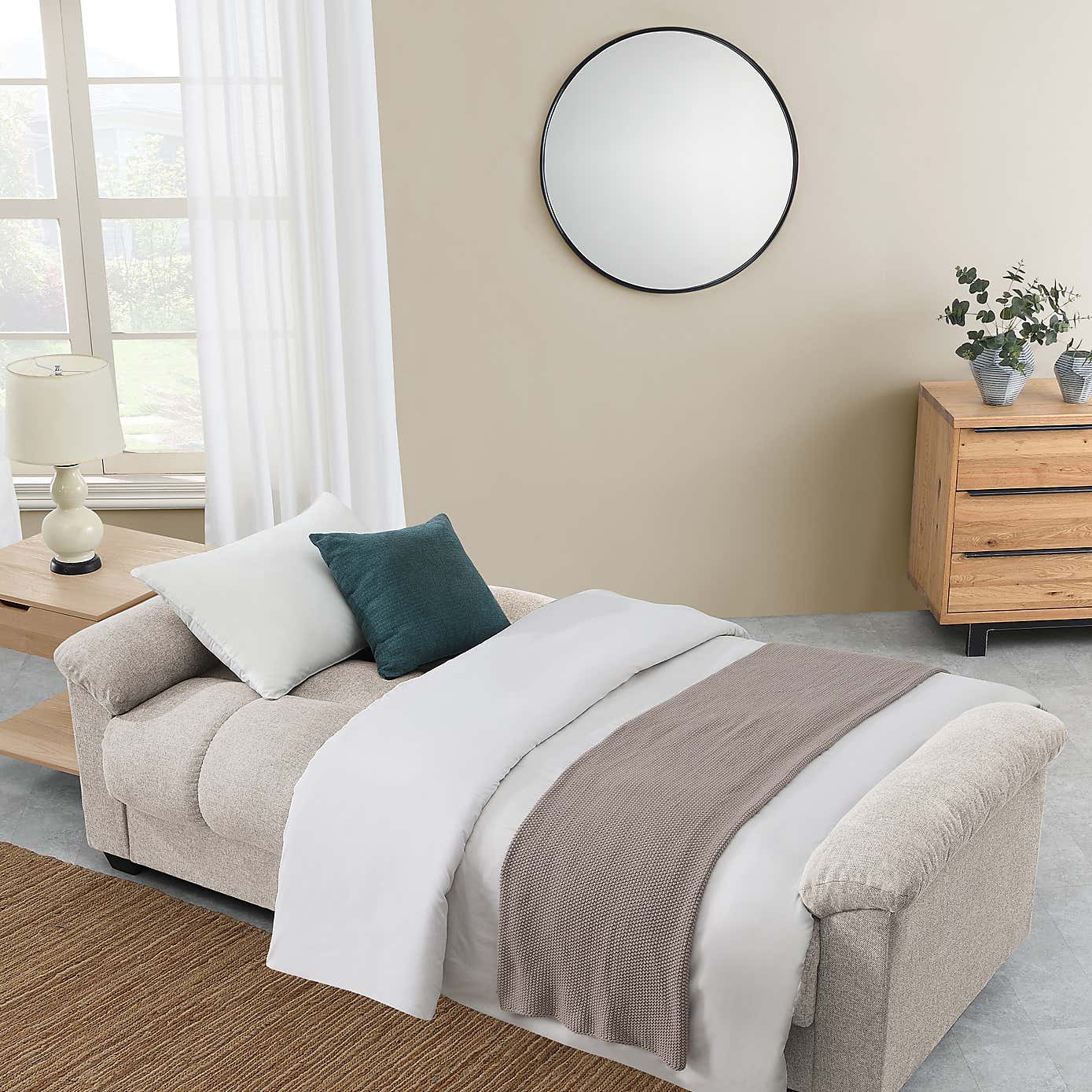 Margo Chenille 3 Seater Sofa Bed