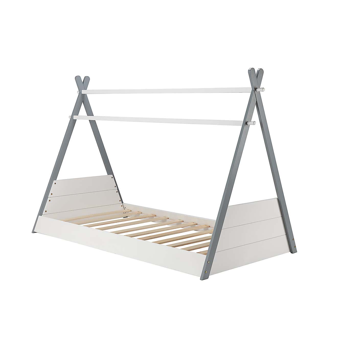 Teepee Bed White & Grey Single