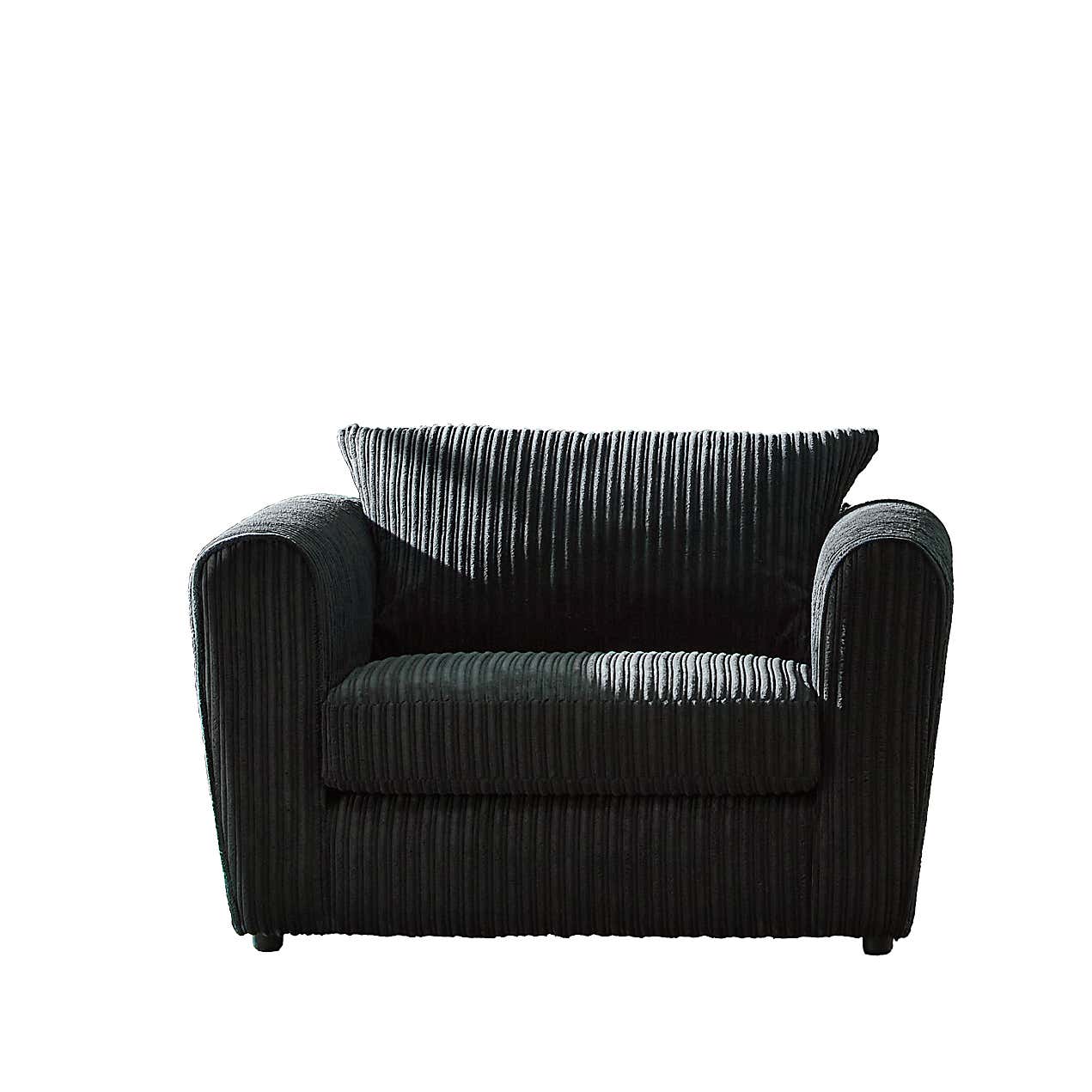 Blake Curved Arm Jumbo Cord Snuggle Chair