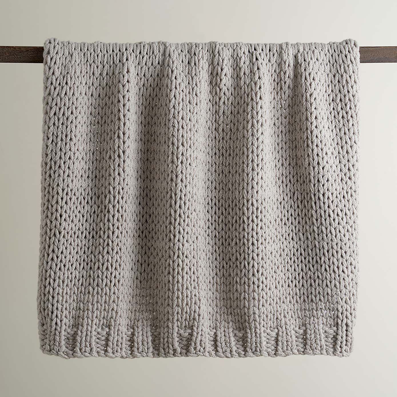 Chunky Knit Recycled Throw 130cm x 170cm