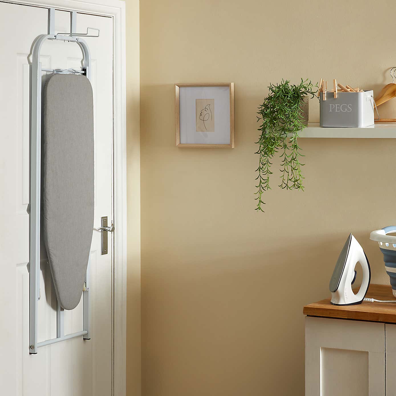 Flip Down Ironing Board Over the Door