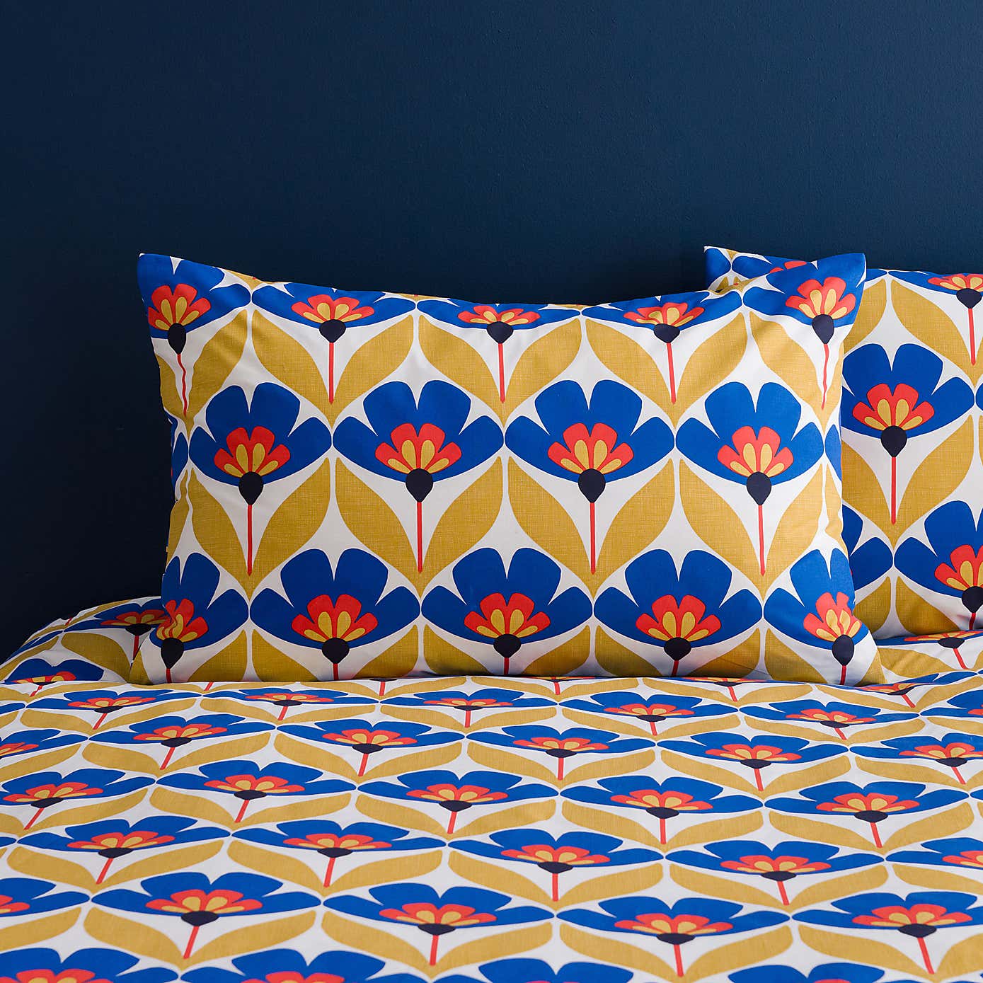 Tallie Retro Cotton Duvet Cover & Pillowcase Set