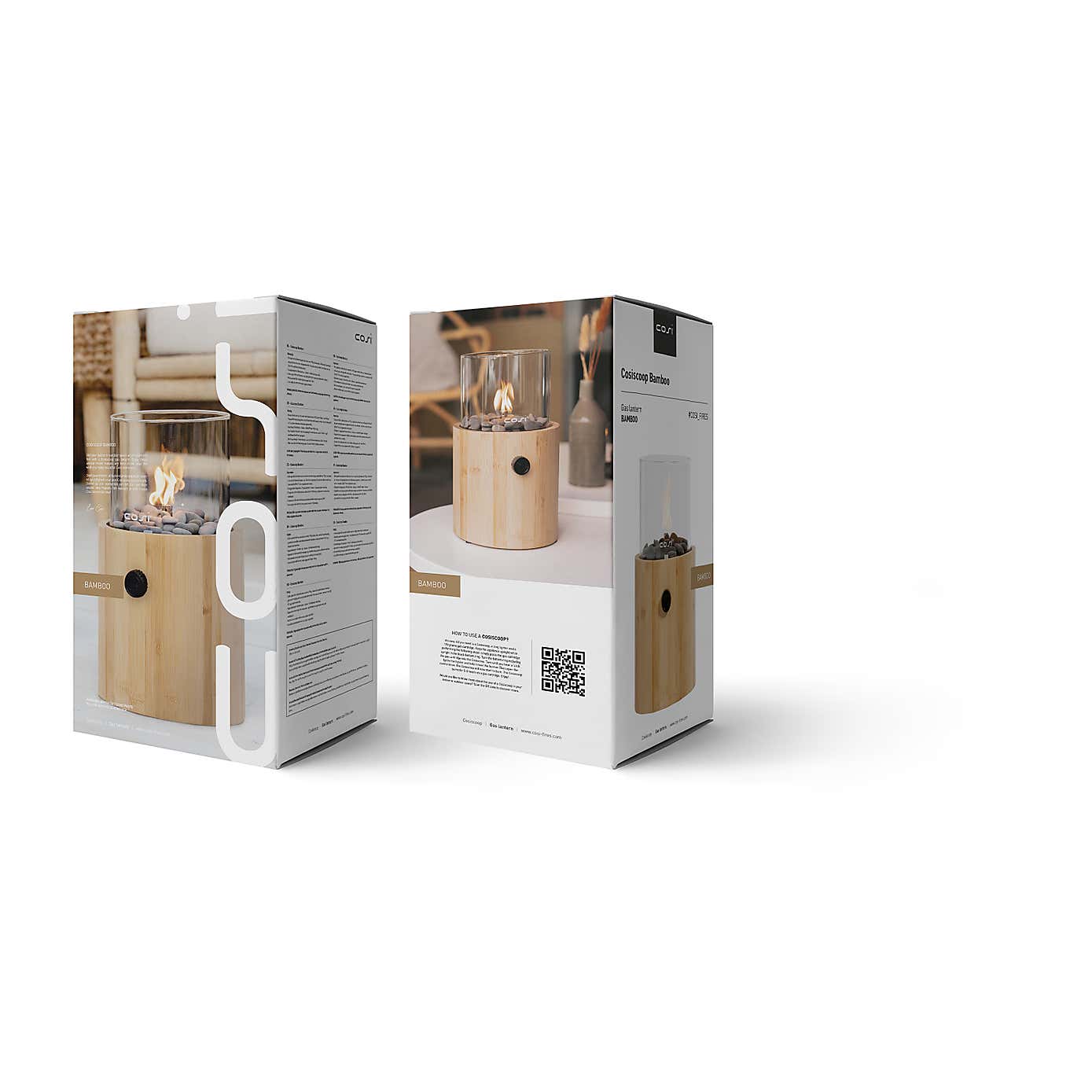 Cosiscoop Bamboo Fire Lantern Table Top Heater