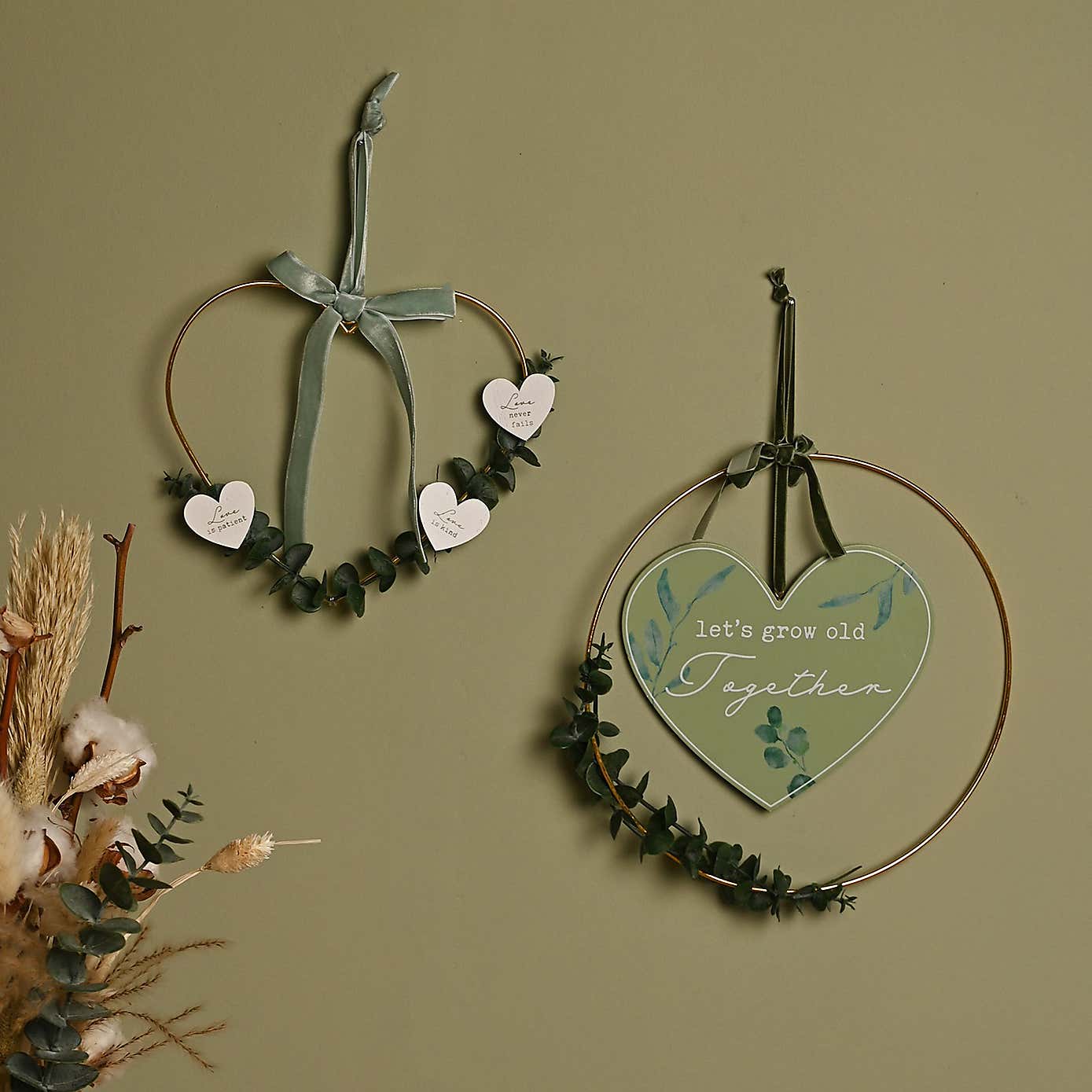Love Story Love Is Patient Heart Wreath