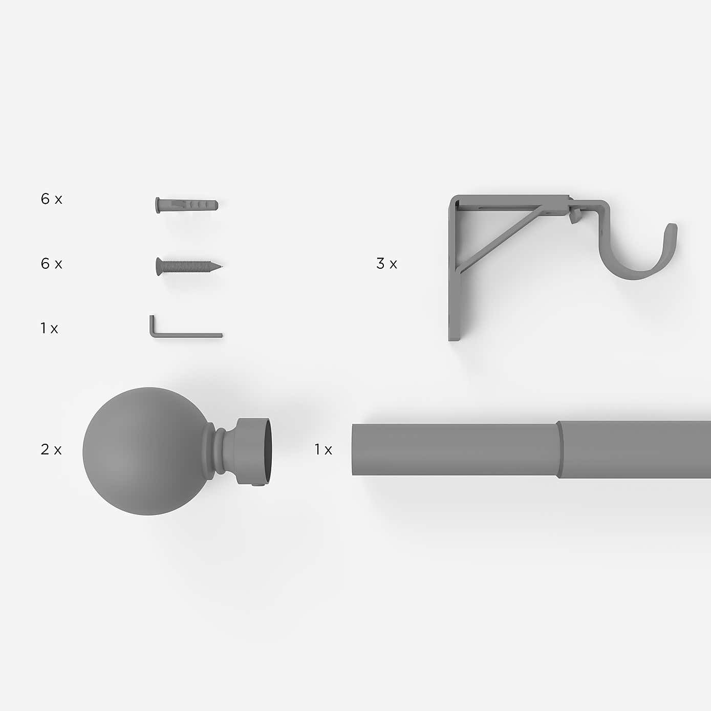 Ashton Metal Extendable Eyelet Curtain Pole