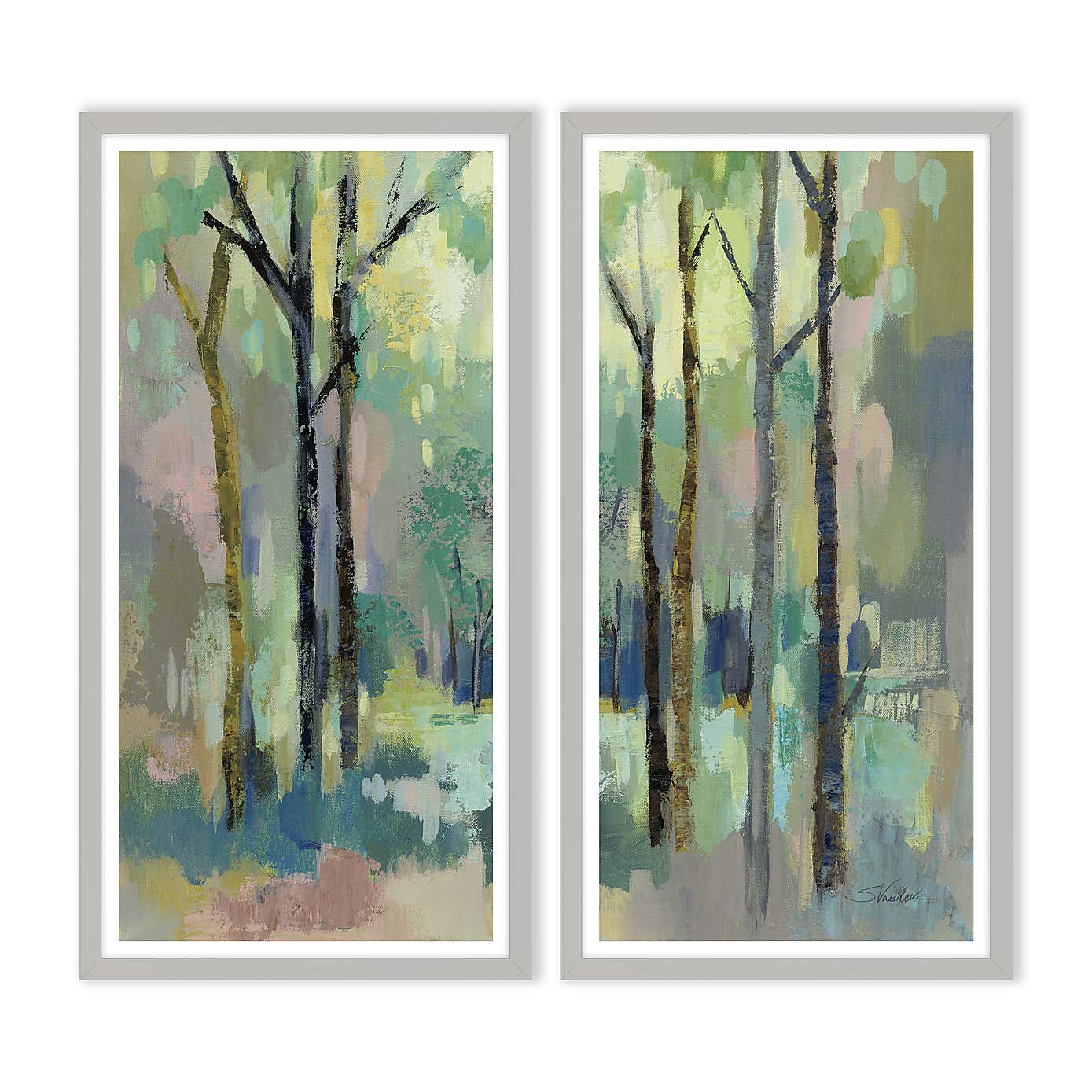 Set of 2 Romantic Forest Framed Prints