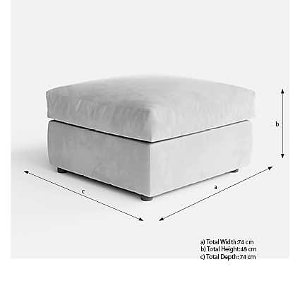 Blake Soft Faux Leather Combo Footstool