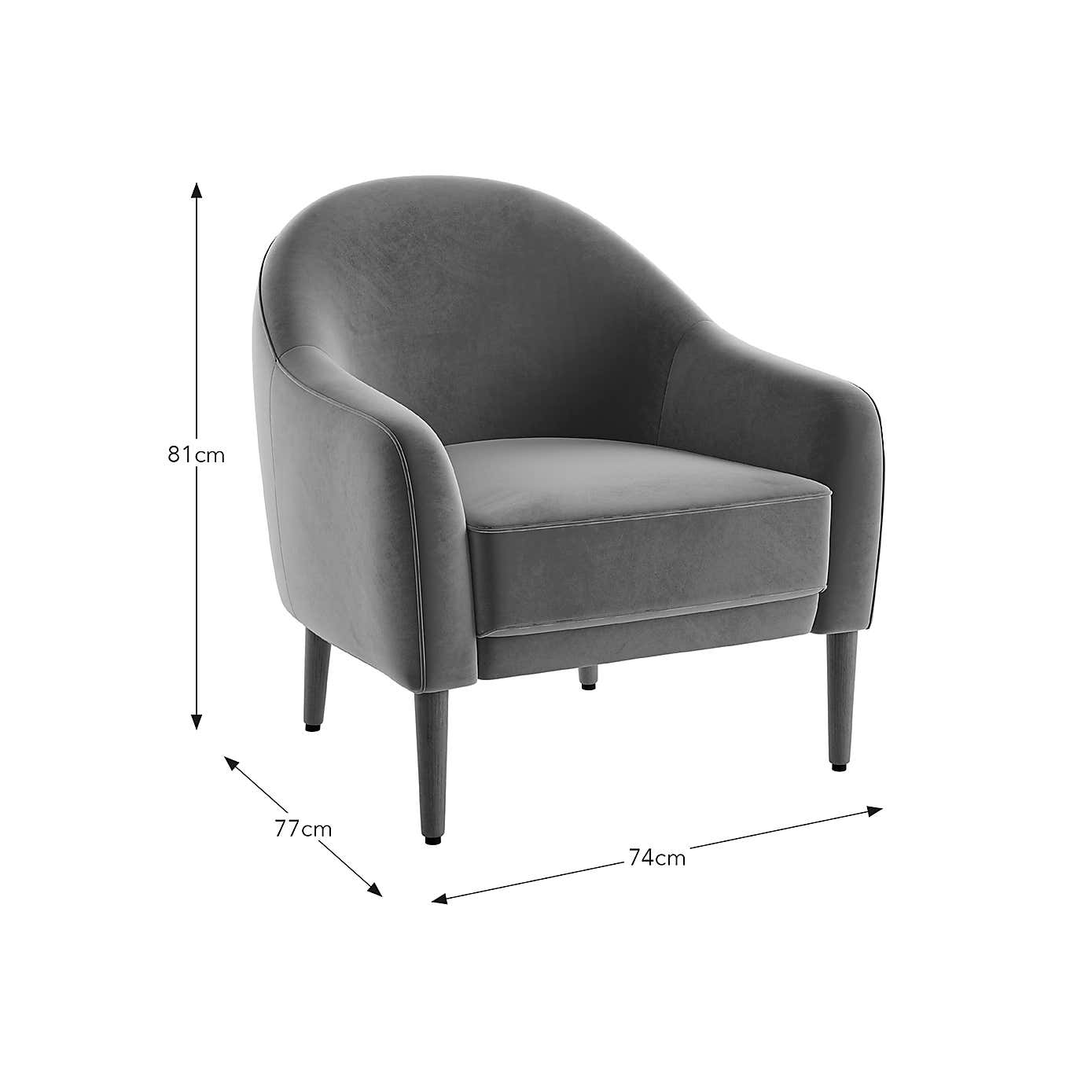 Kaspar Velvet Tub Chair
