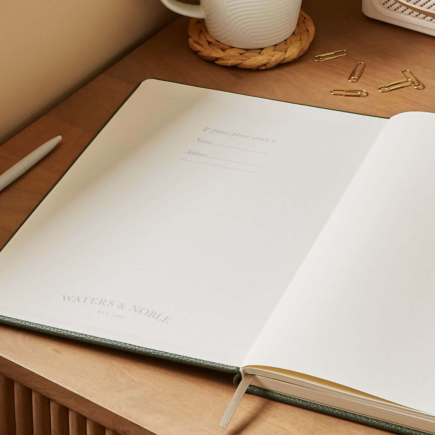 Waters and Noble Premium Faux Leather Notebook