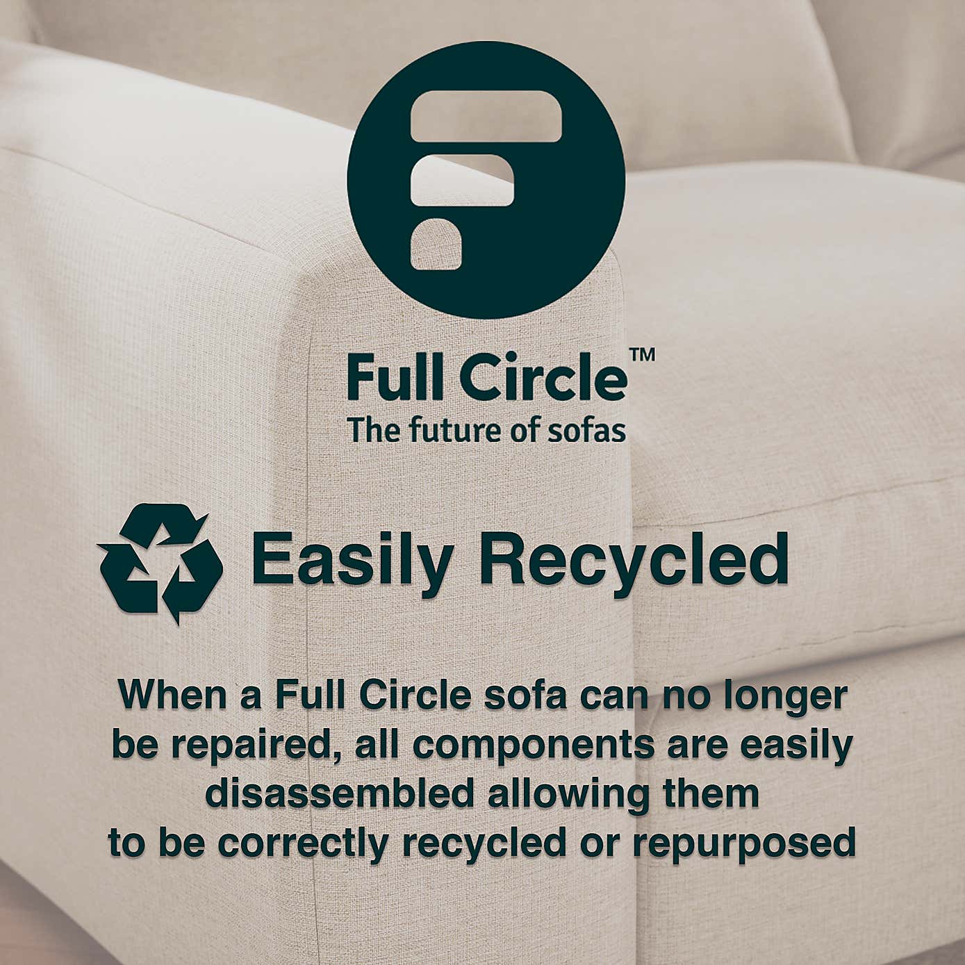 Austin Tonal Weave 4 Seater Sofa, Natural