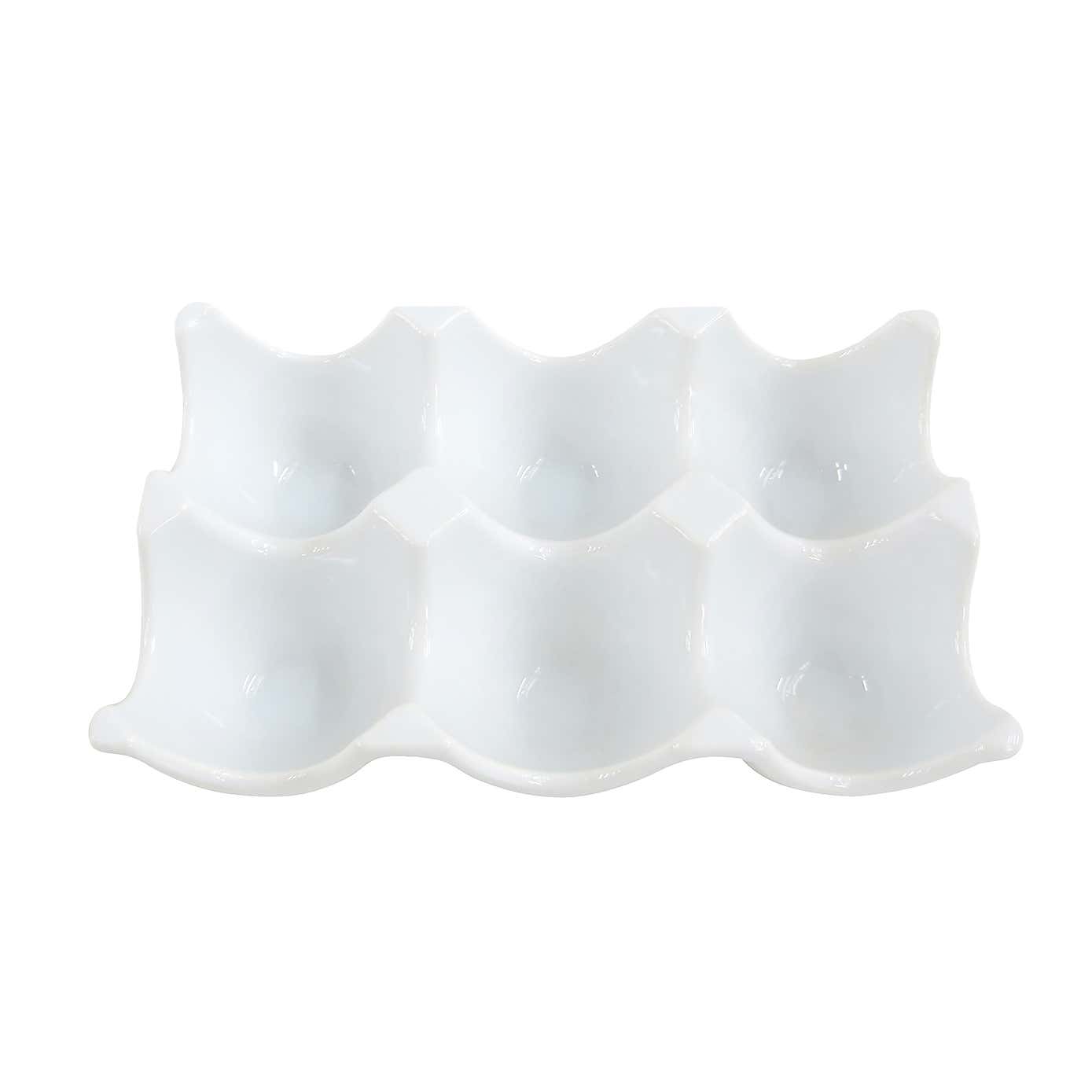 Ceramic White Six Egg Holder