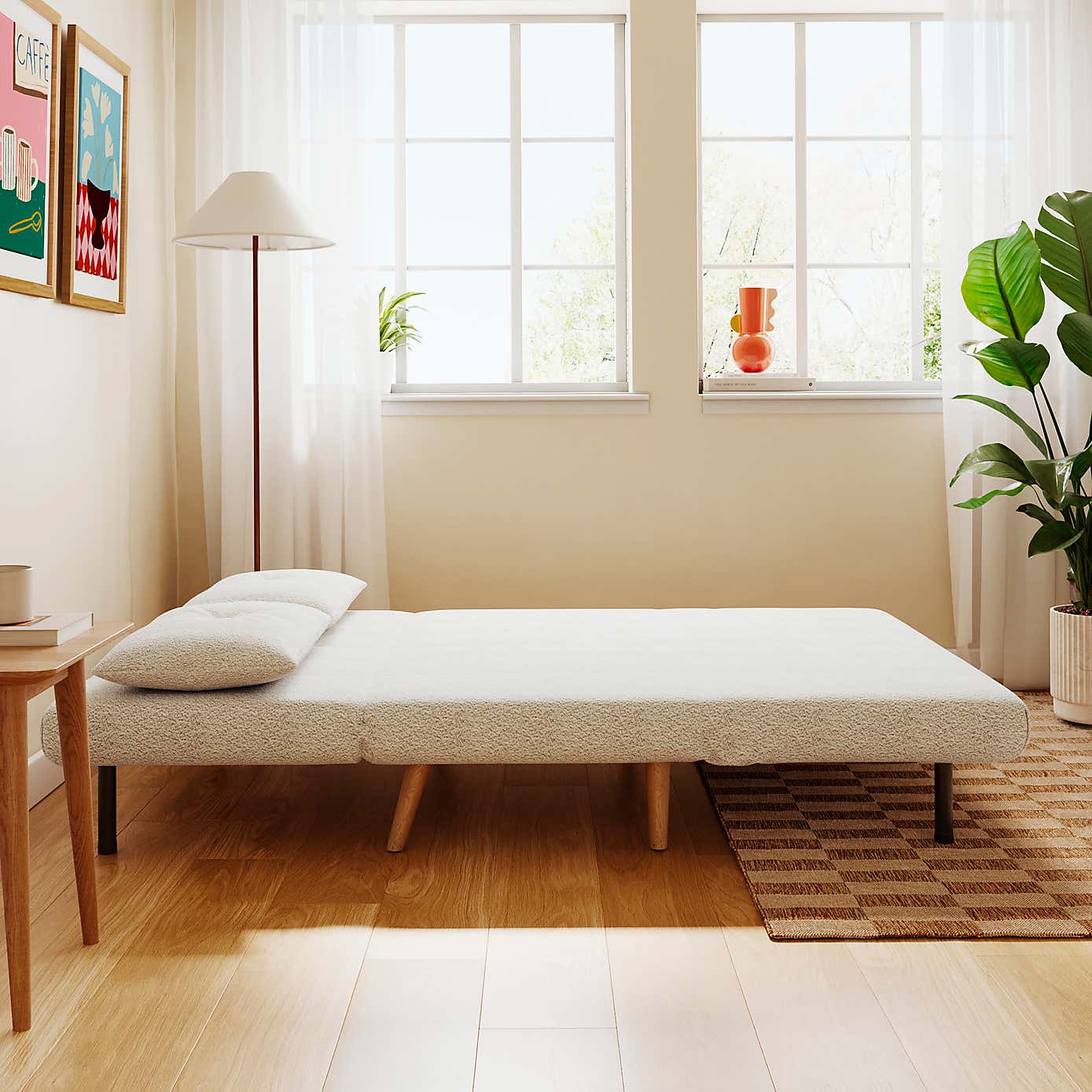 Phoebe Sherpa Small Double Sofa Bed