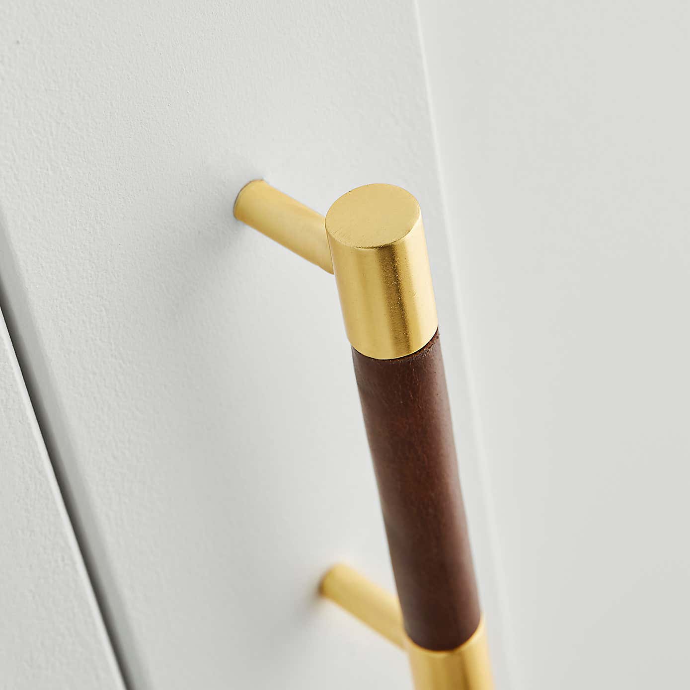 Set of 2 Chelsea Faux Leather Door Handles