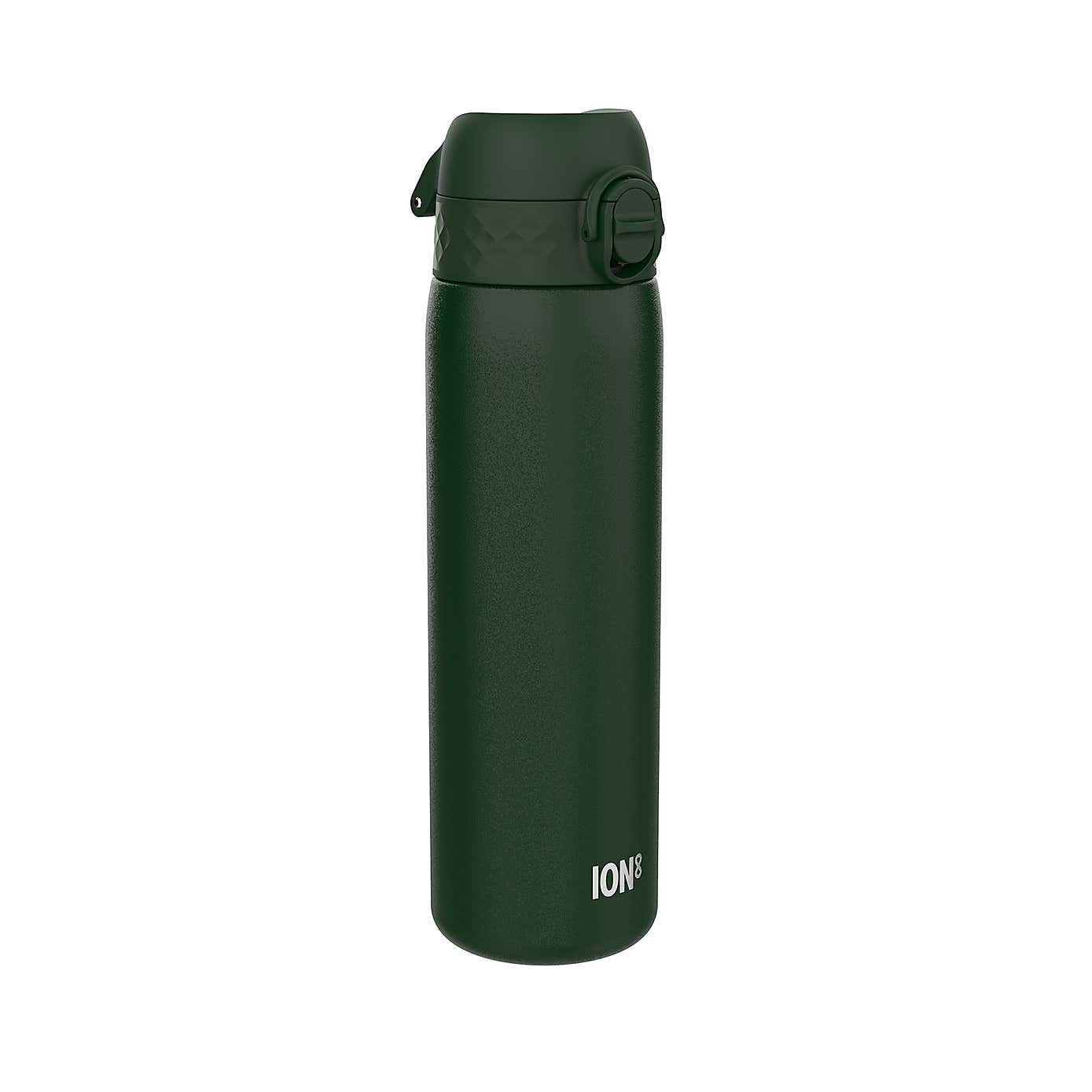 Ion8 Leak Proof Stainless Steel Slim Water Bottle, 600ml
