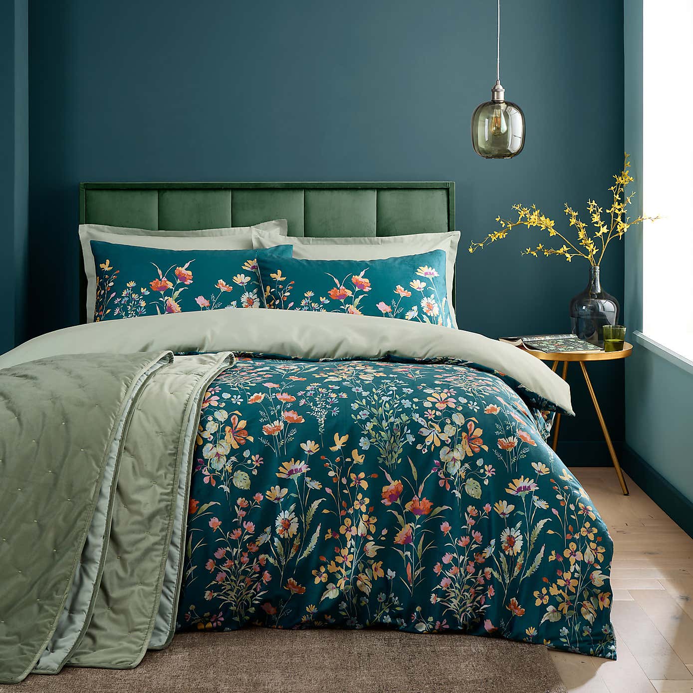 Watercolour Floral Duvet Cover & Pillowcase Set