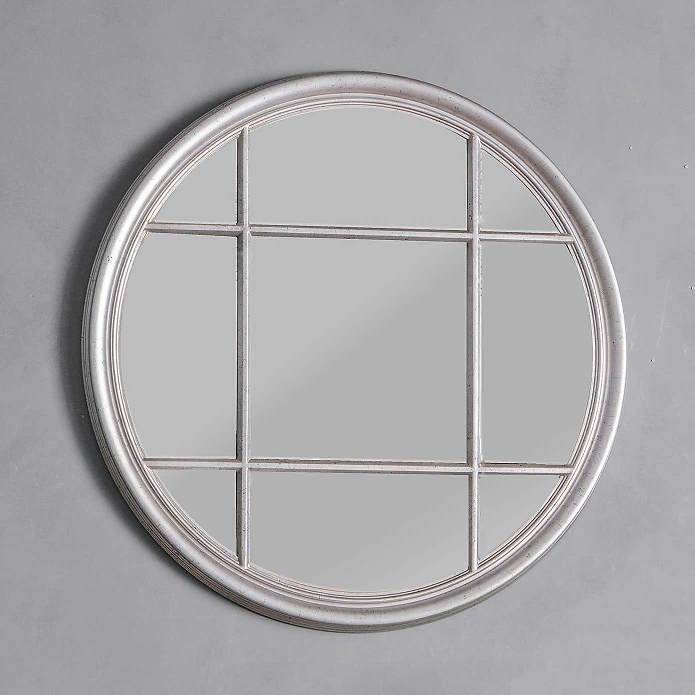 Ezio Window Round Wall Mirror