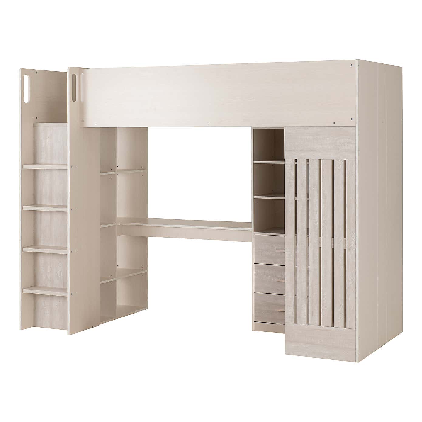 Jupiter High Sleeper Bed White/Grey