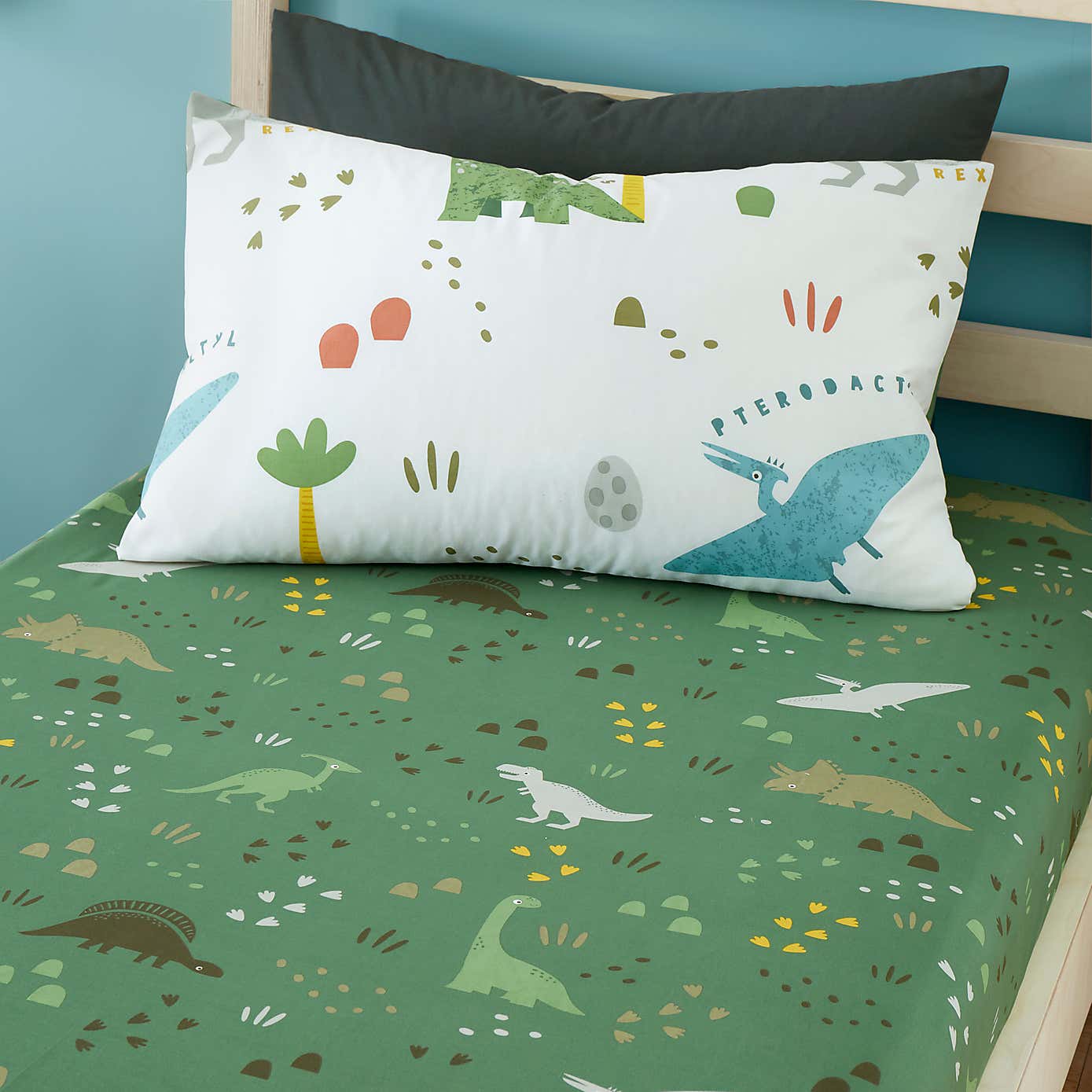 Dino Pack of 2 Fitted Sheets