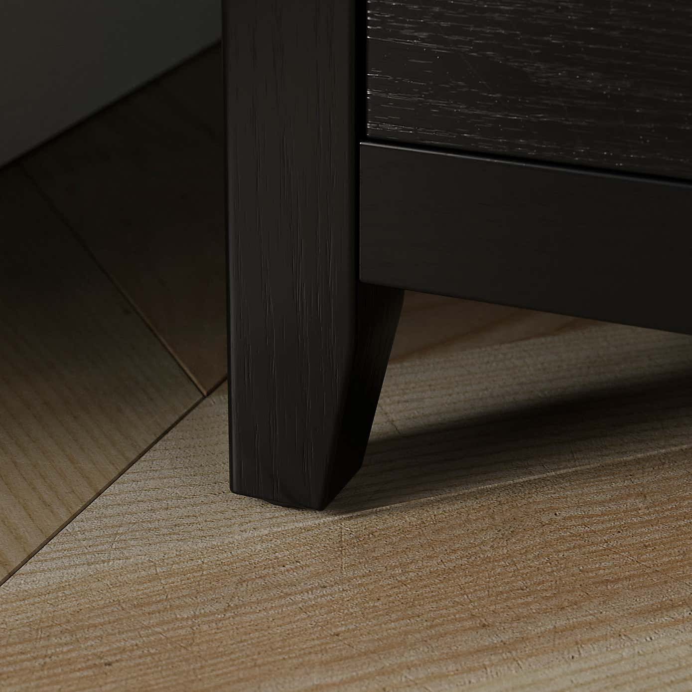 Malone Wide 2 Drawer Bedside Table, Natural