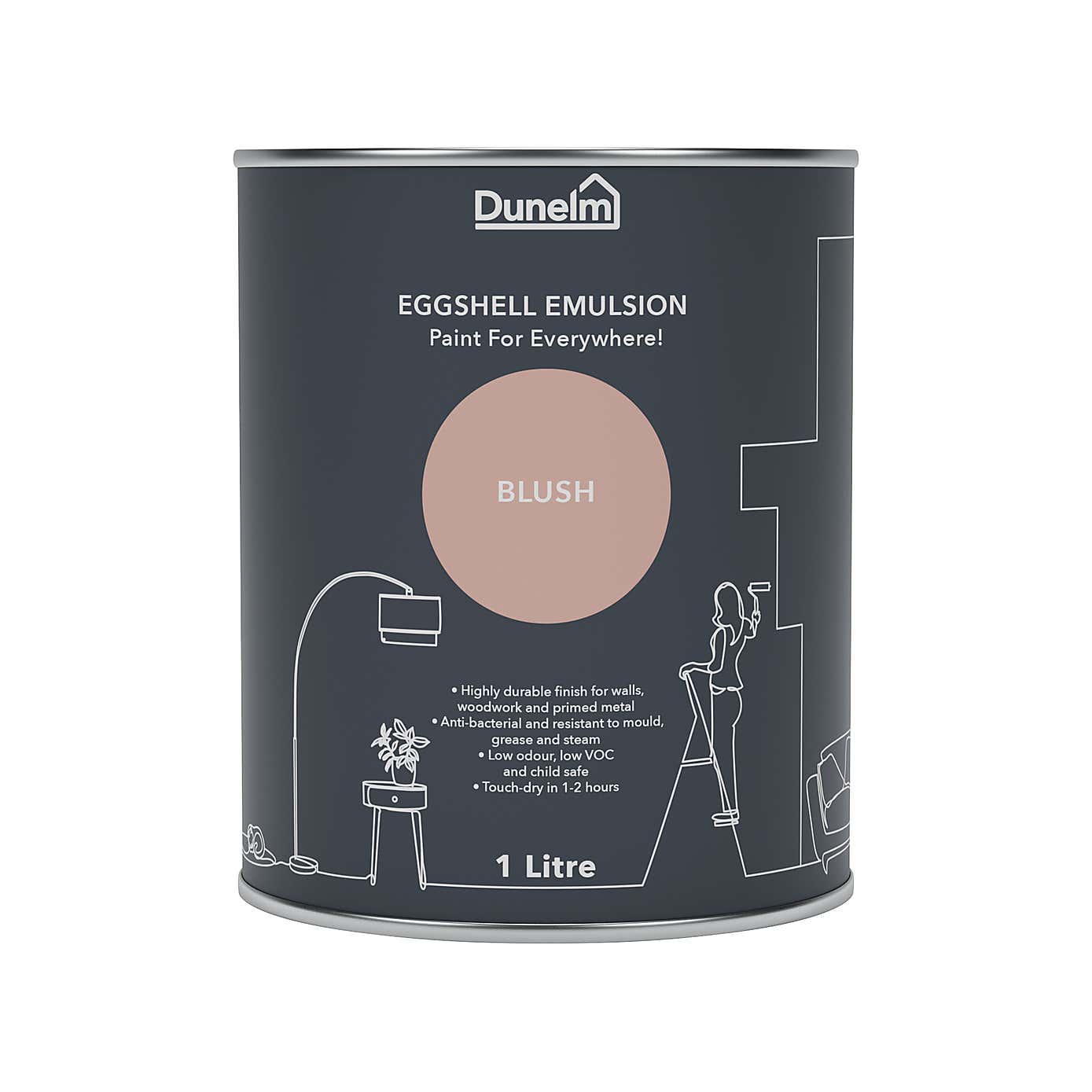 Dunelm Blush Eggshell Emulsion Paint