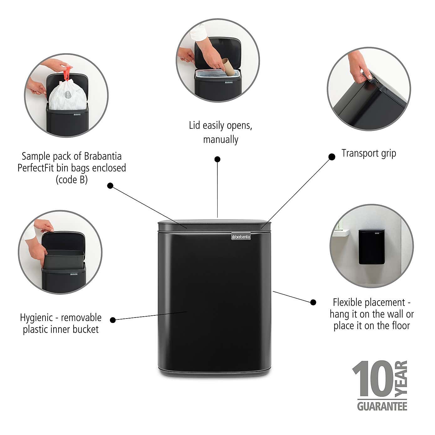 Brabantia Bo 7L Waste Bin