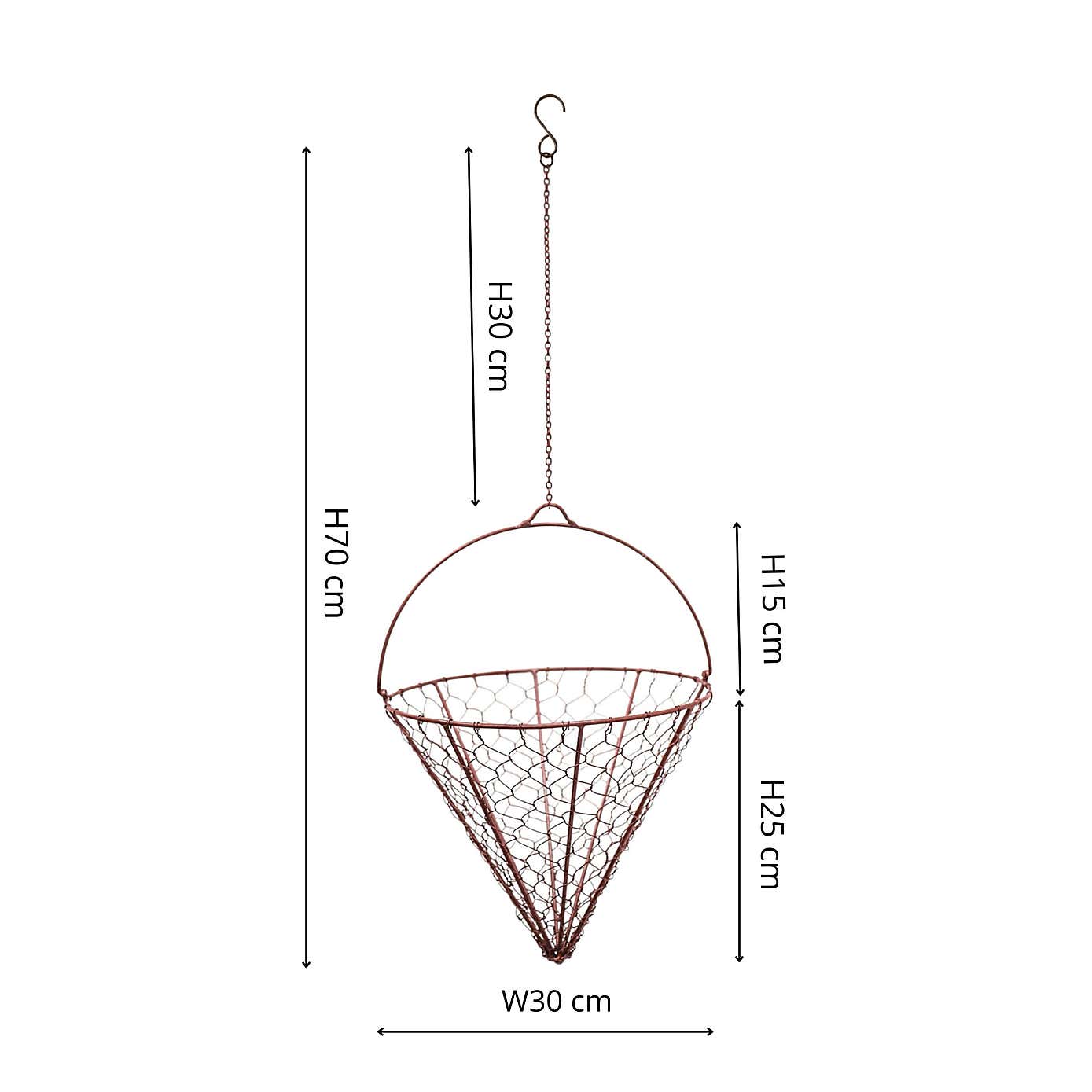 Netted Wire Outdoor Hanging Cone