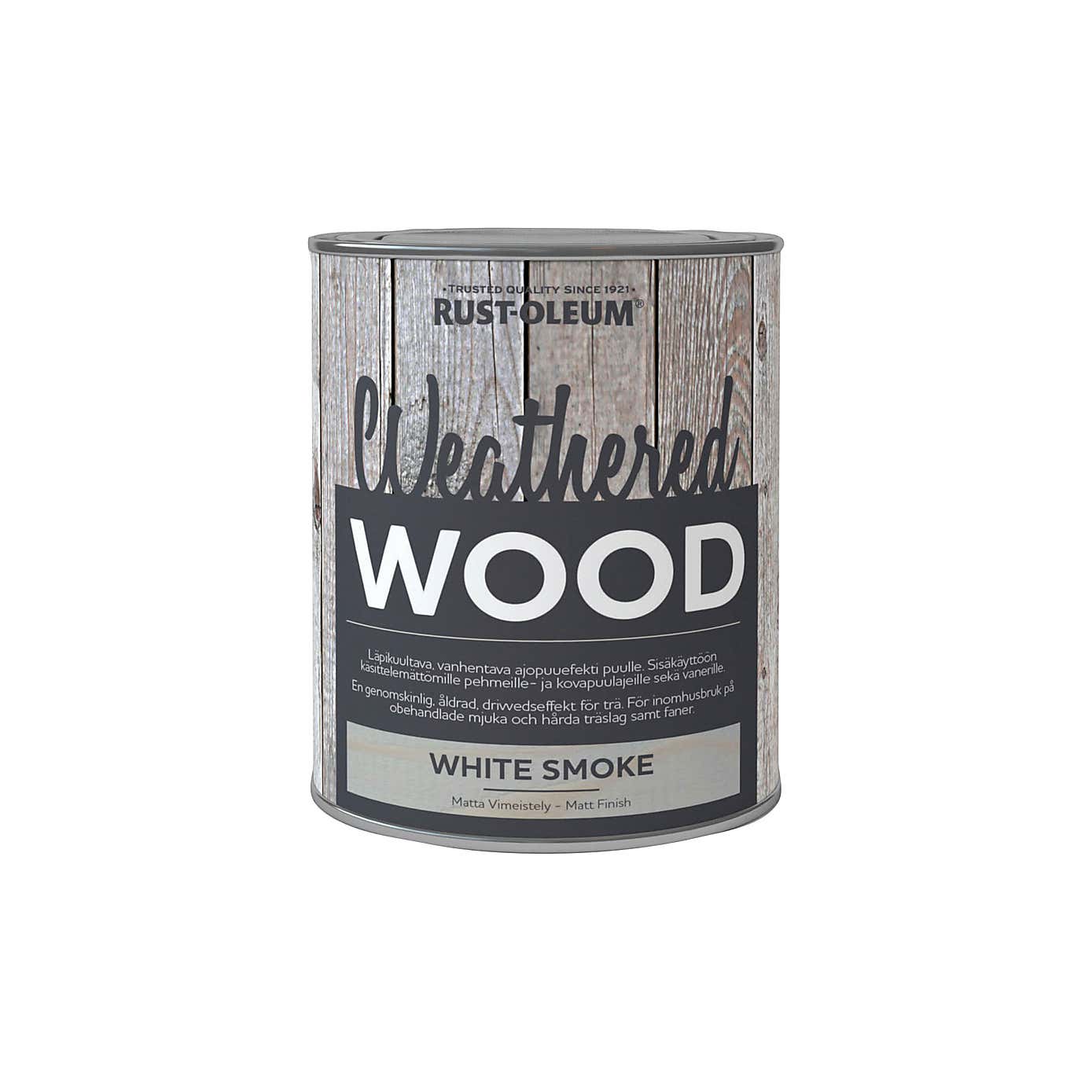 Rust-Oleum White Smoke Matt Weathered Wood Paint 750ml