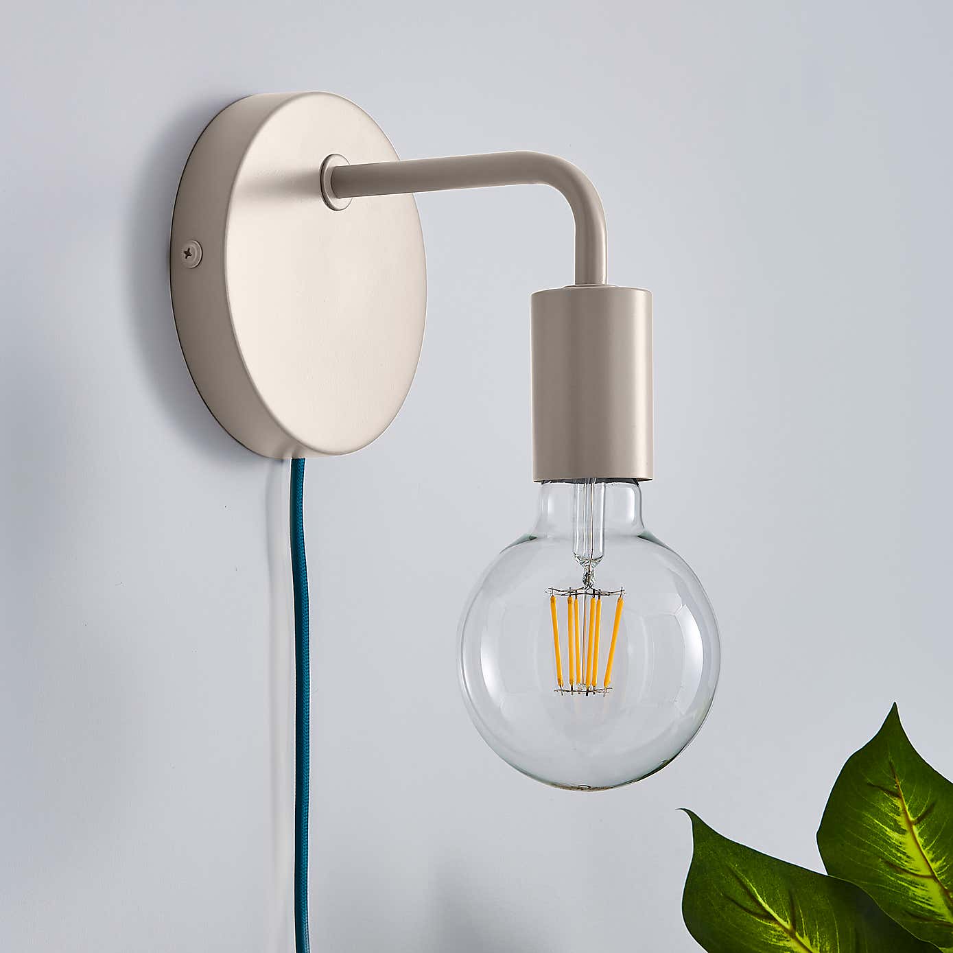 Grey Koppla Plug-in Wall Light