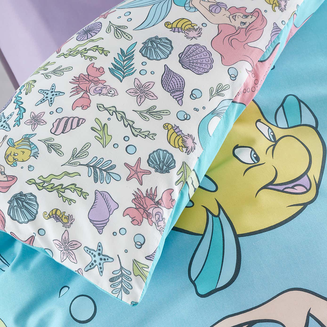 Disney The Little Mermaid Duvet Cover and Pillowcase Set