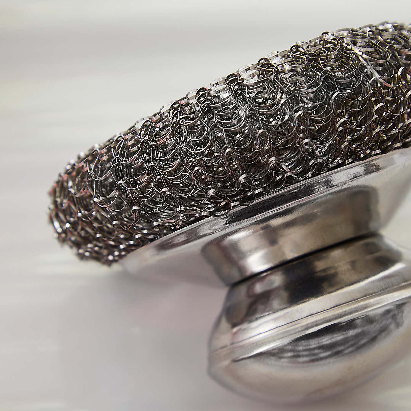 Steel Scourer with Stainless Steel Handle